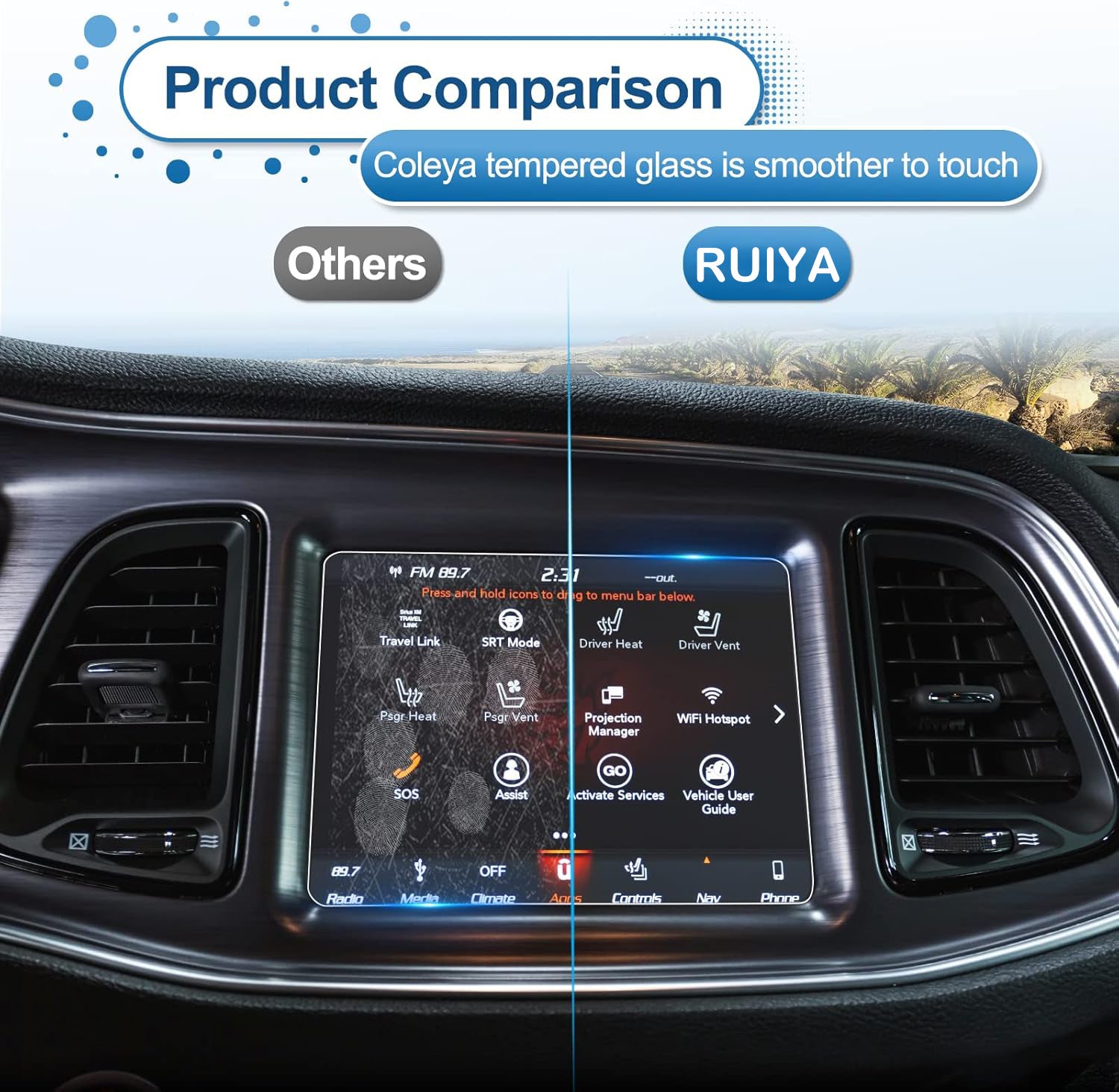 Protector de pantalla Jeep Compass 2017+
