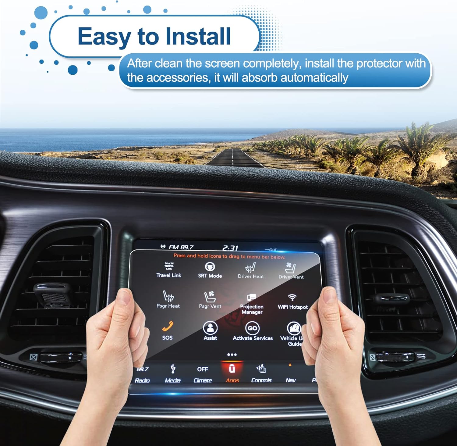 Protector de pantalla Jeep Compass 2017+