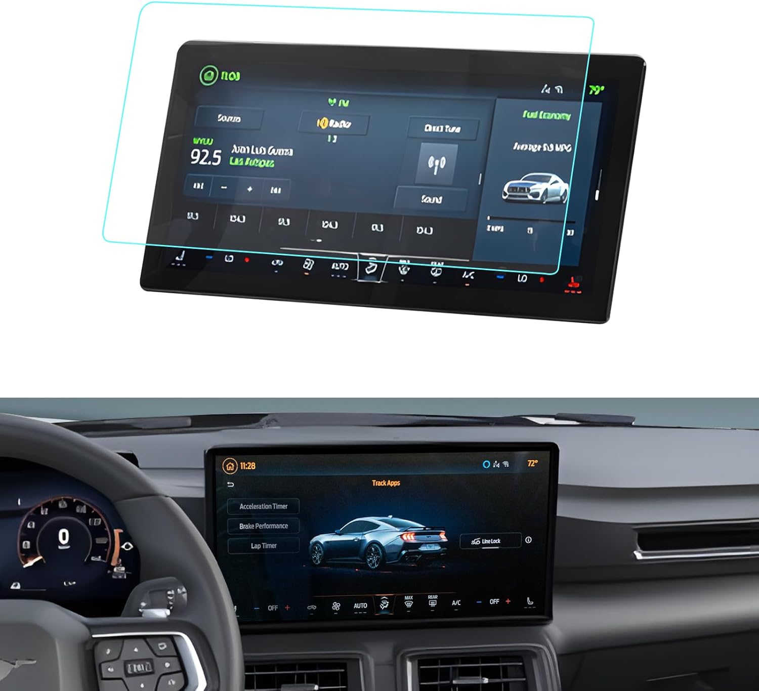 For Ford Mustang EcoBoost/GT/GT SYNC4 Screen Protector 2024 2025