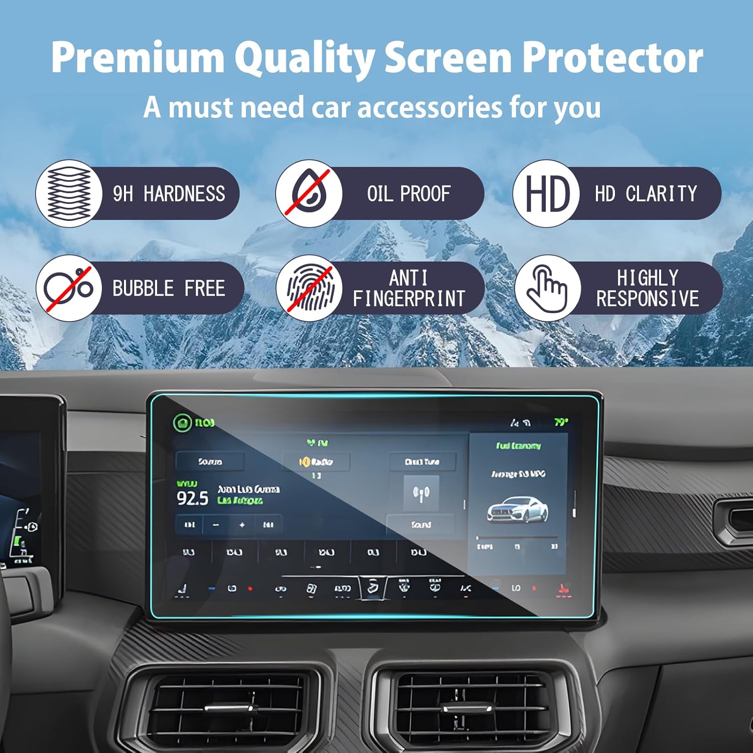 For Ford Mustang EcoBoost/GT/GT SYNC4 Screen Protector 2024 2025