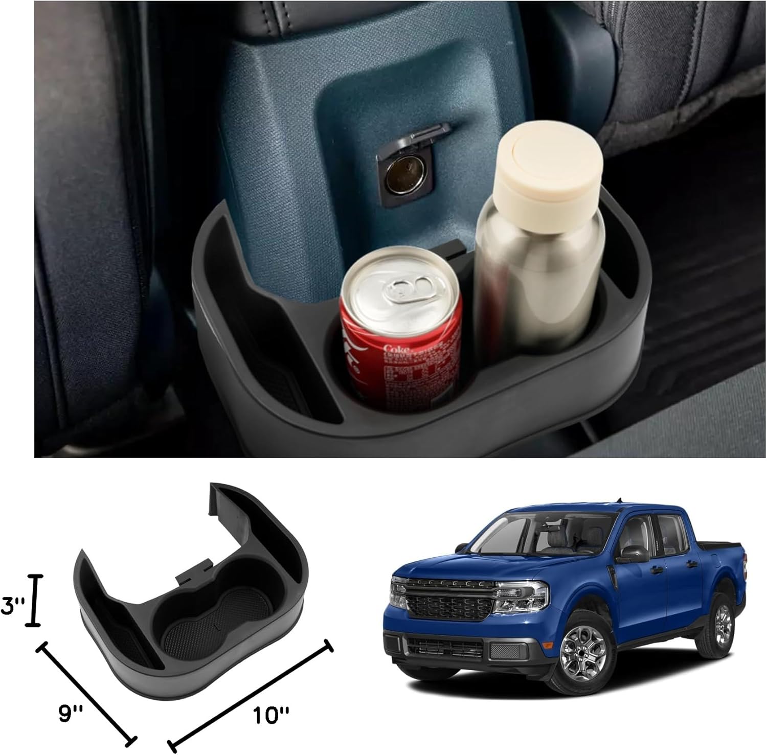For Ford Maverick Cup Holder Expander Organizer 2021+