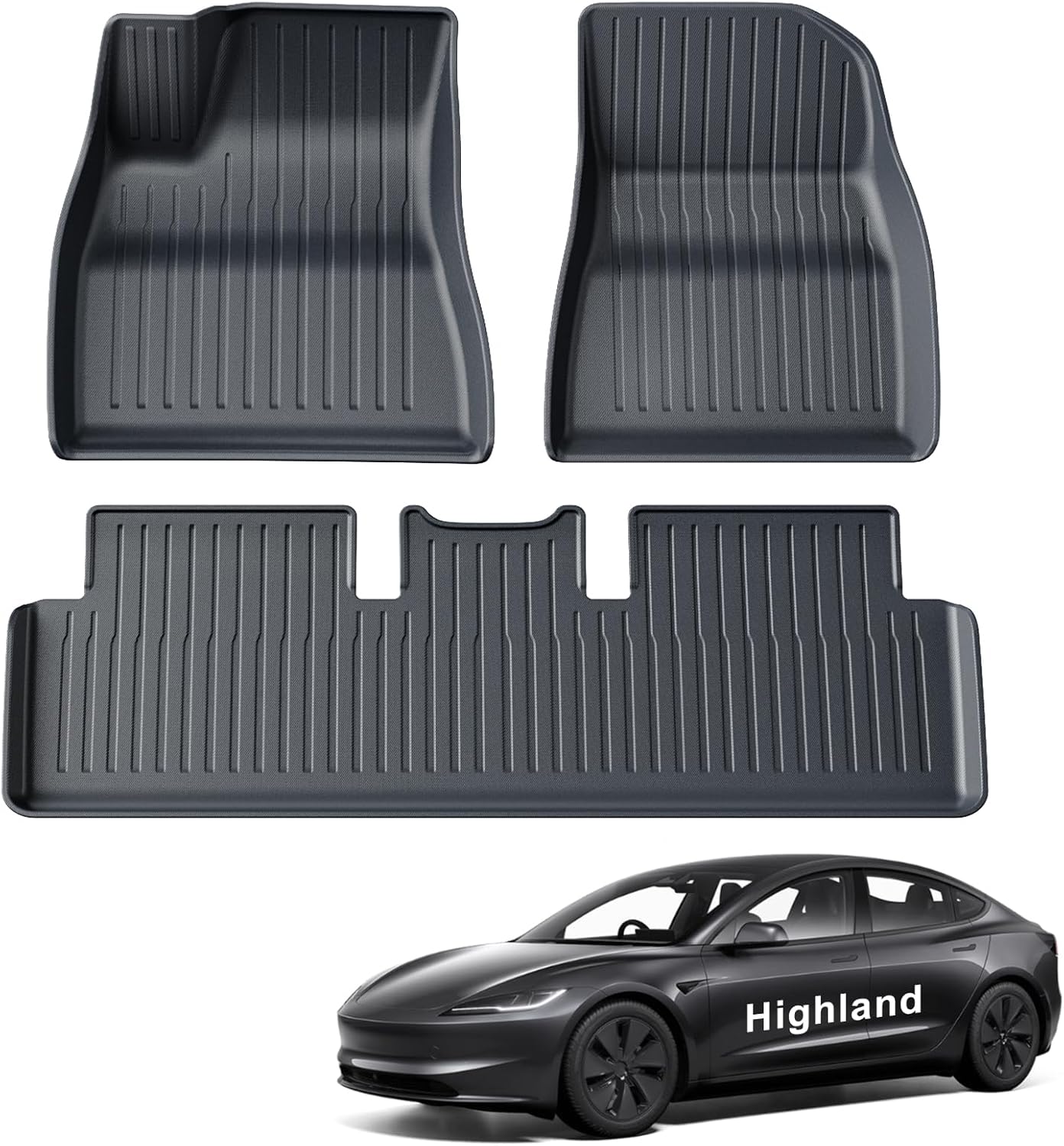 For Tesla Model 3 Floor Mats Original 3D Scanning TPE High Edge 2024 2025 2026