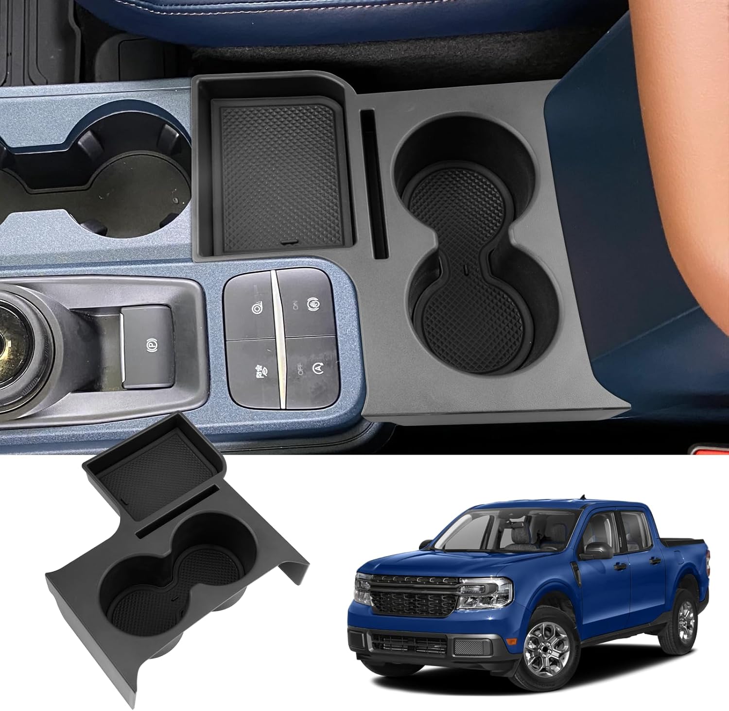 For Ford Maverick Cup Holder Expander Organizer 2021+