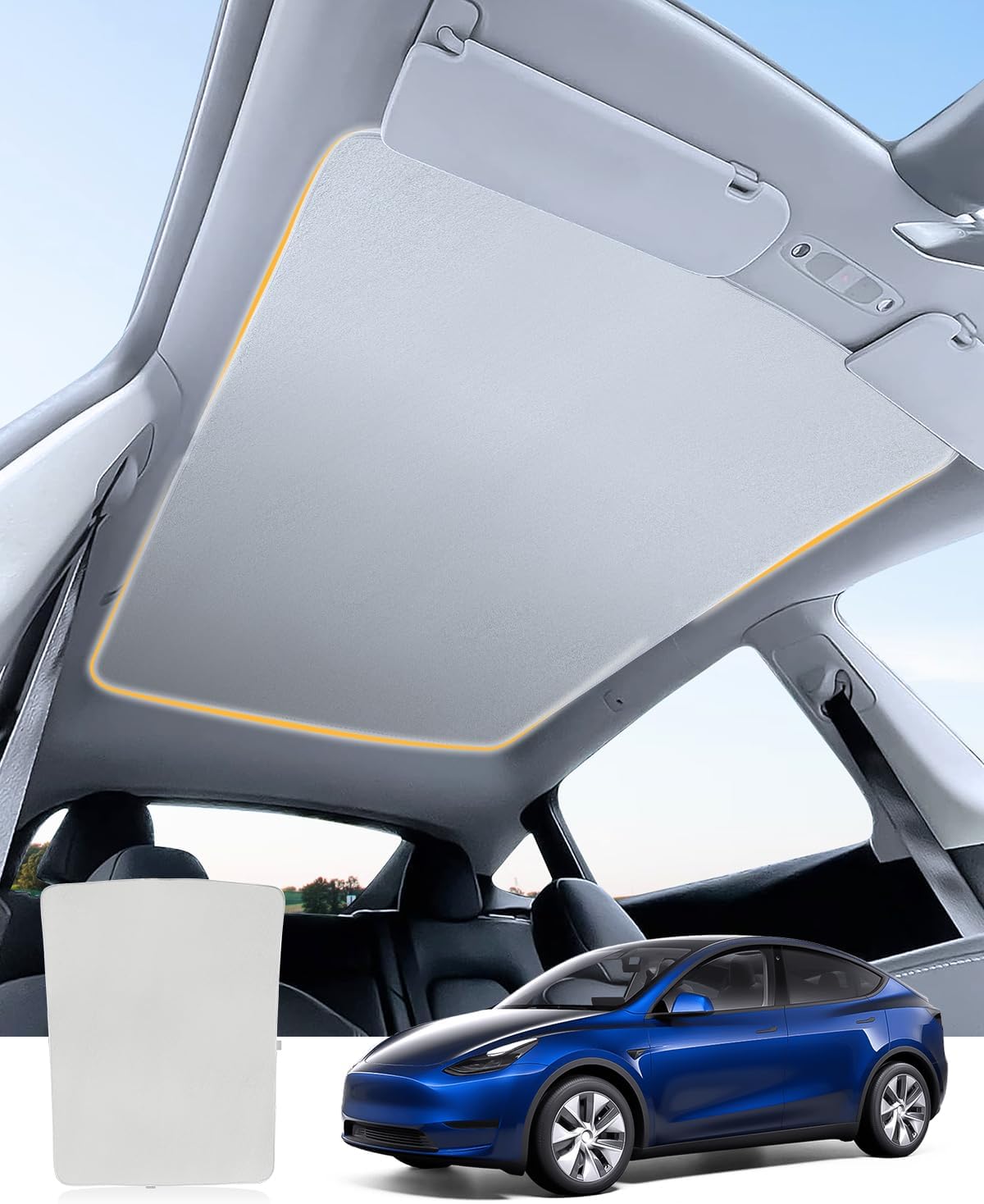 For Tesla Model Y Car Sunroof Sunshade 2021-2024