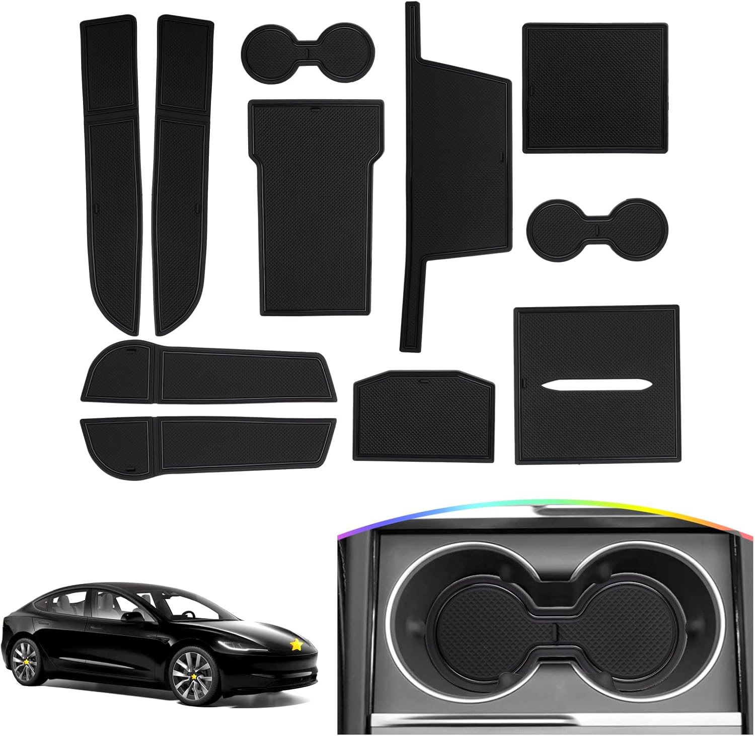 For Tesla Model 3 Highland Door Slot Mats 2024 2025 2026
