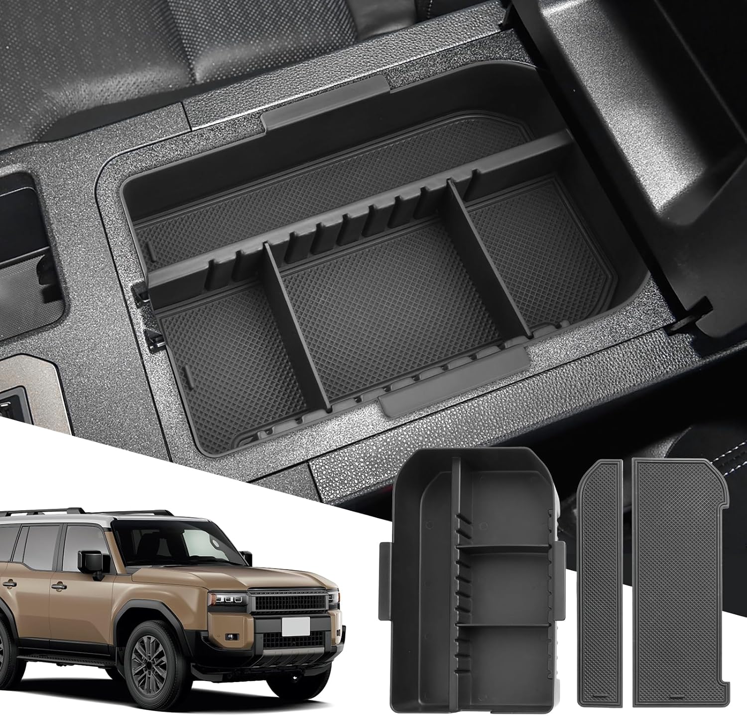 For Toyota Land Cruiser LC250 Prado J250 Center Armrest Organizer 2024 2025 2026