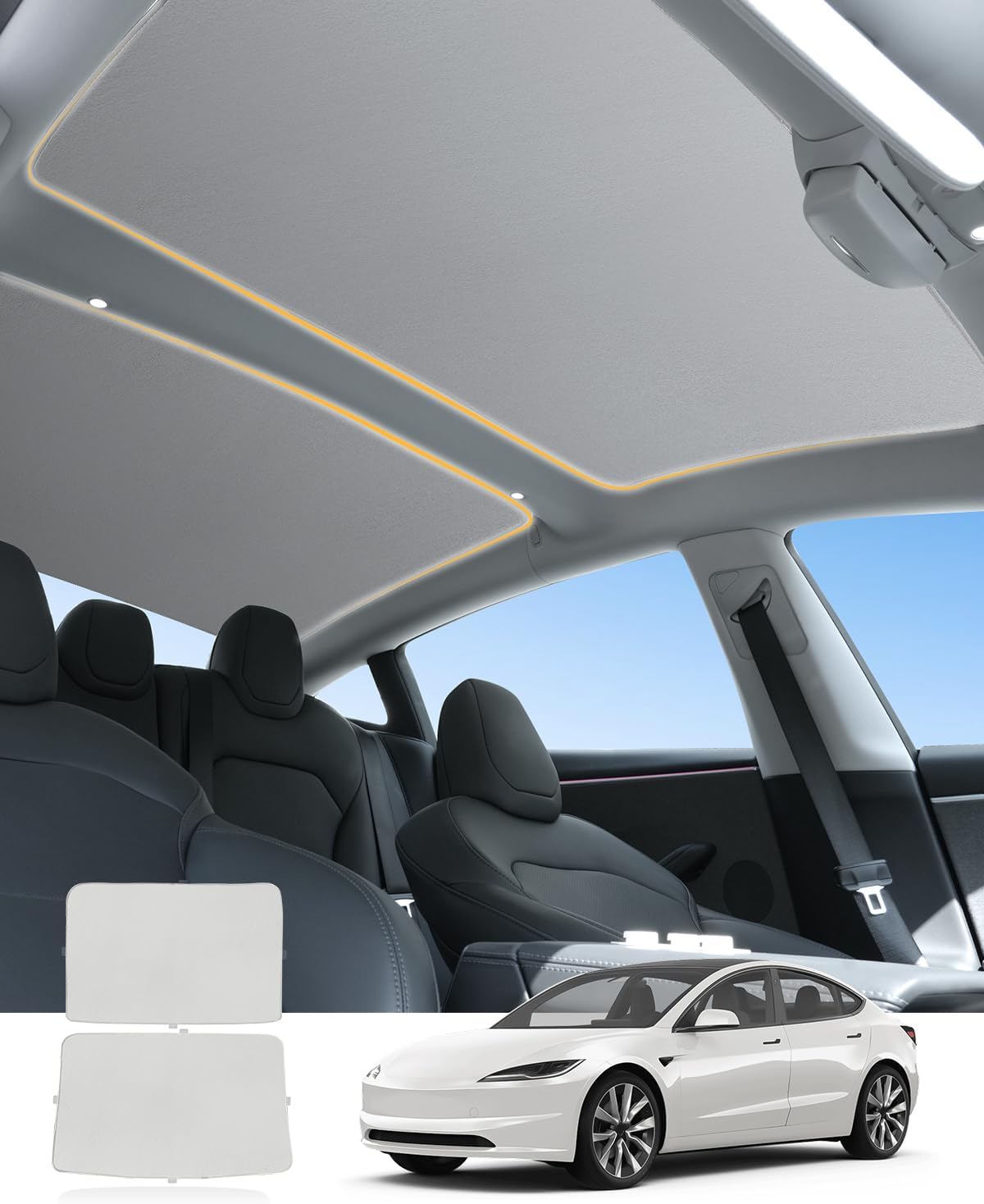 Tesla Model 3 Car Sunroof Sunshade 2024+