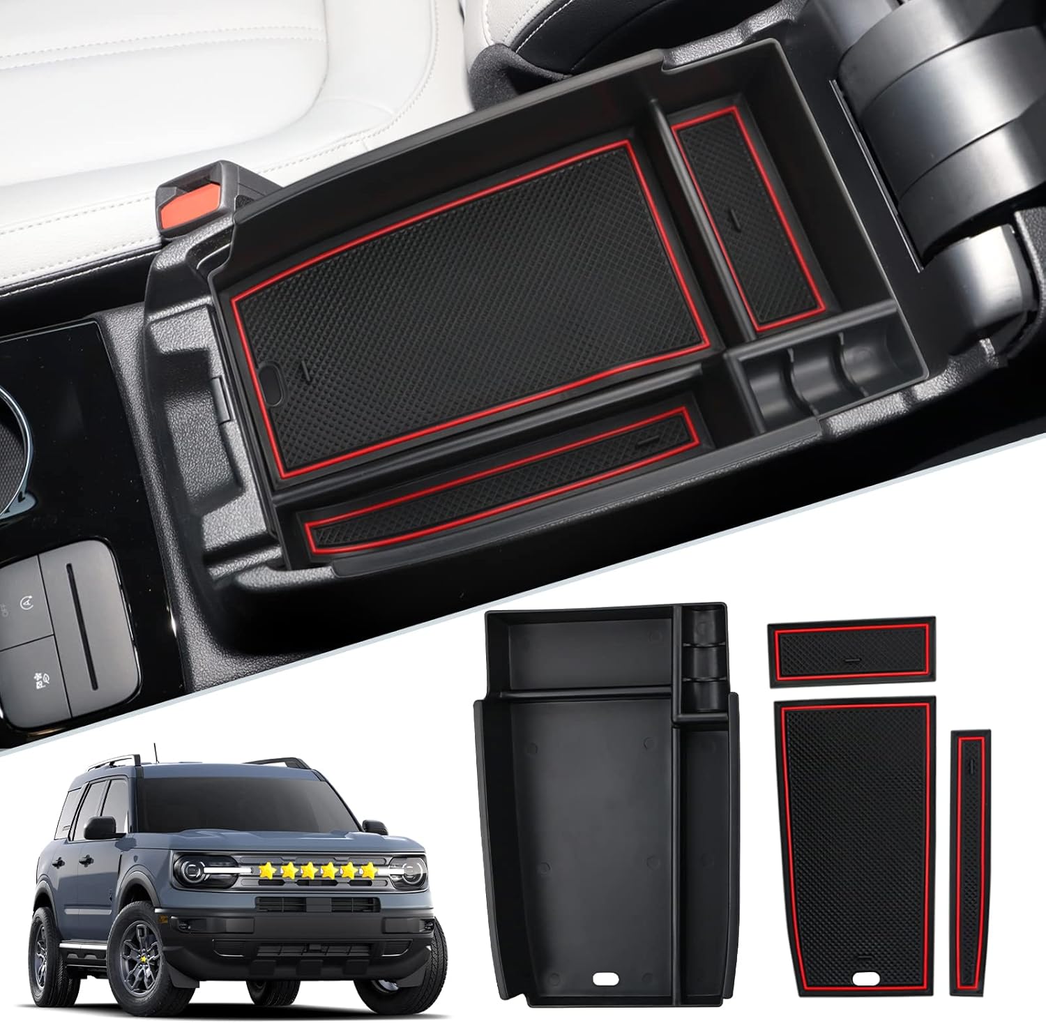 For Ford Bronco Sport CX430 Center Armrest Storage Tray 2021+