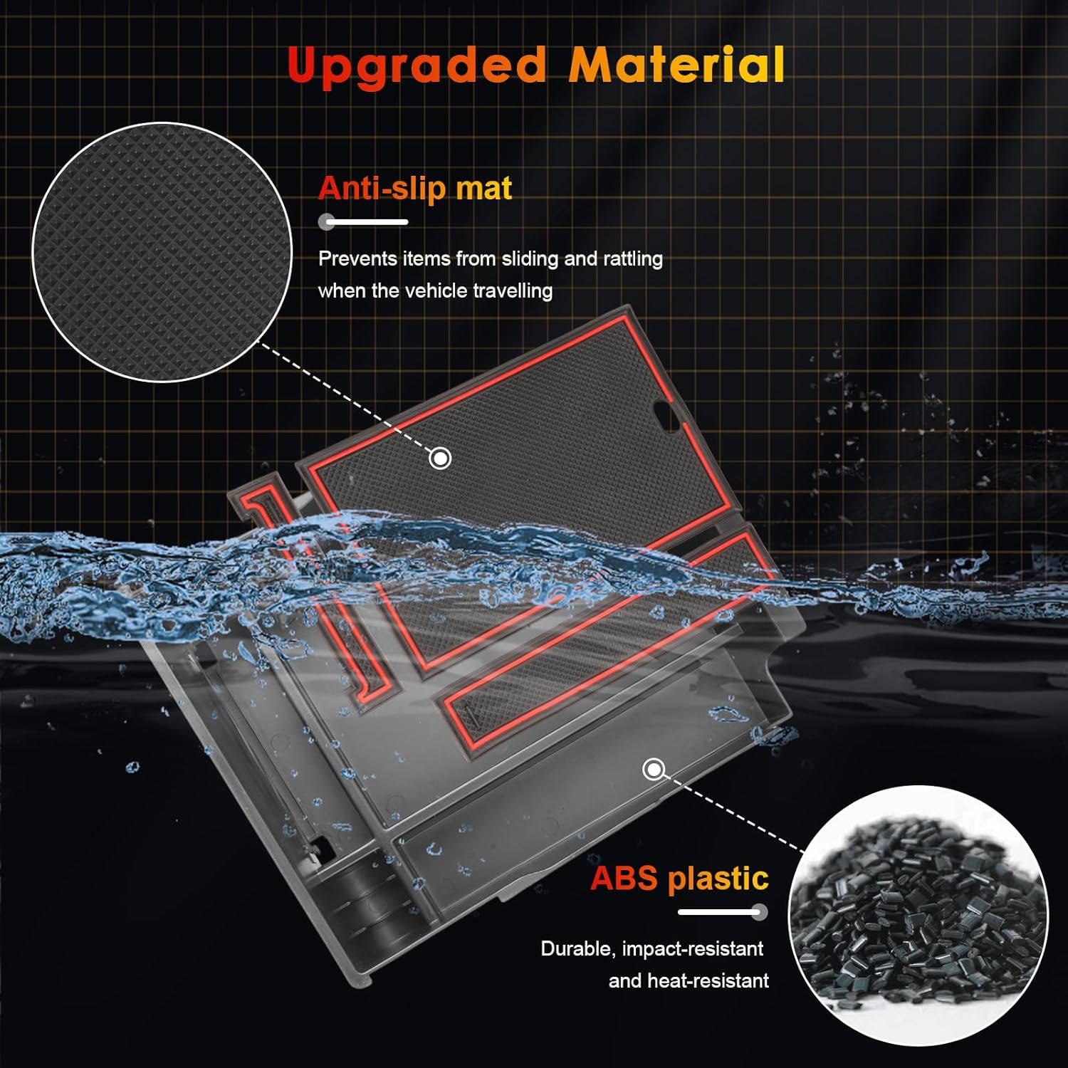 For Hyundai Palisade SE/SEL/XRT/Limited/Calligraphy Center Console Armrest Organizer Tray 2023 2024 2025