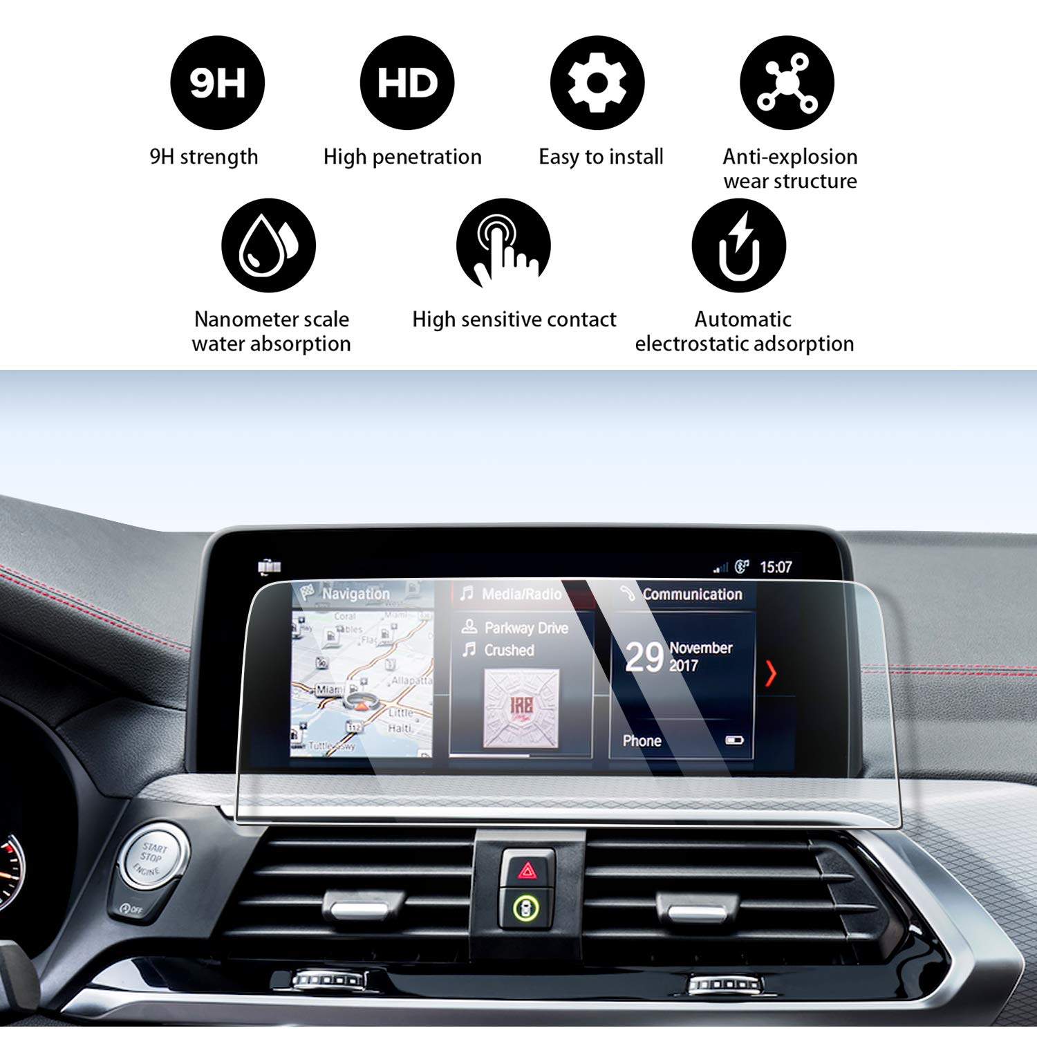 BMW X3 G01 X4 G02 Screen Protector 2018-2021 2022+ - LFOTPP Car Accessories