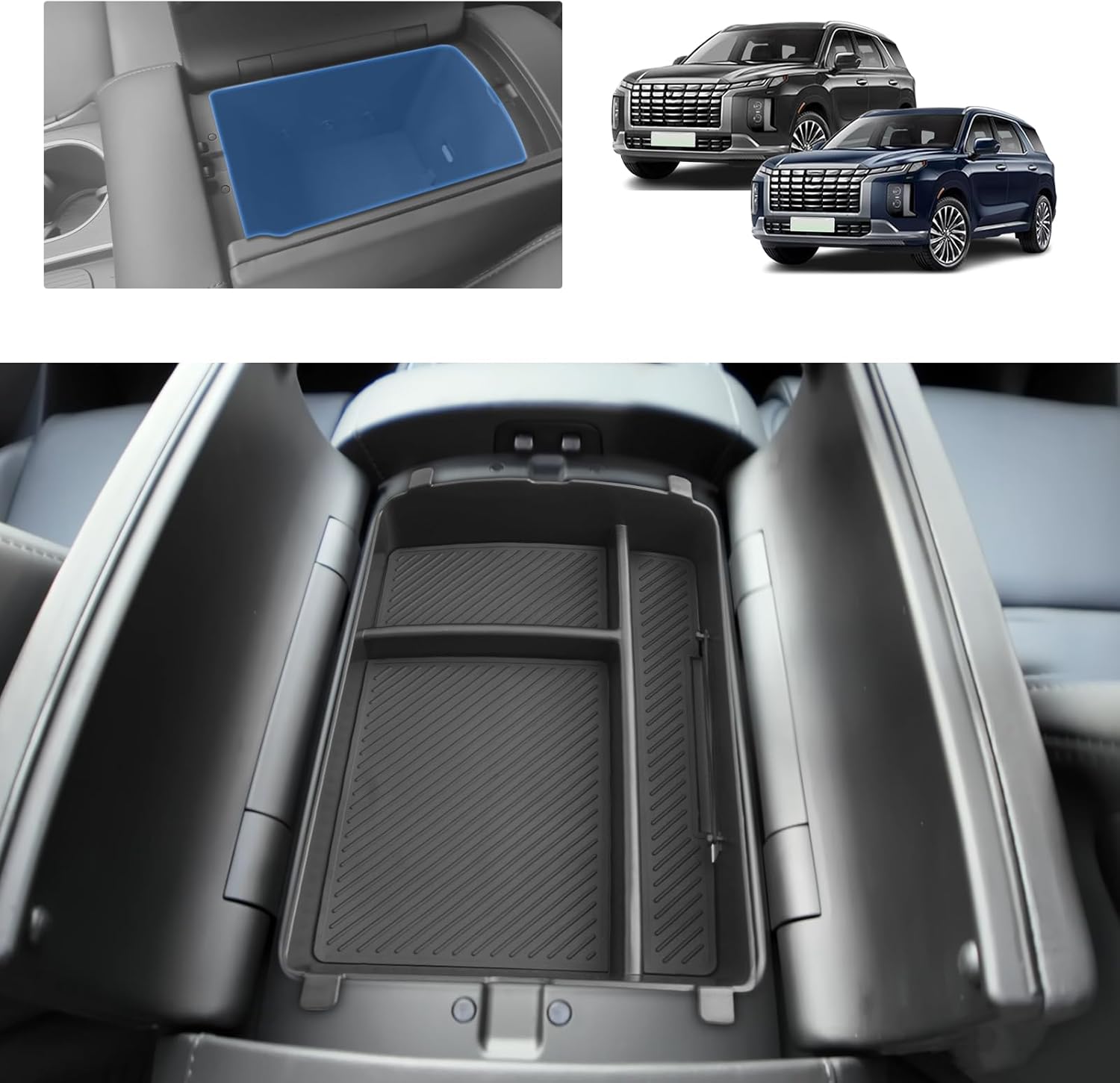 For Hyundai Palisade Hybrid Calligraphy 7-Seater Console Armrest Box 2026+