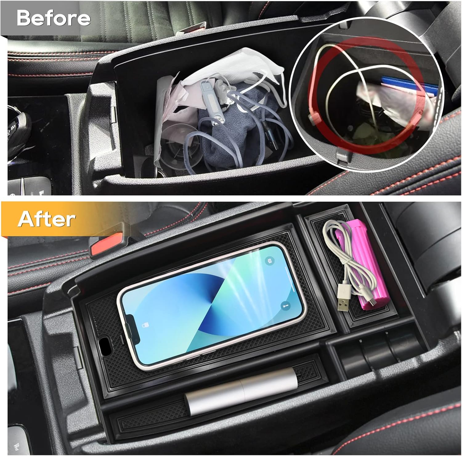 For Ford Bronco Sport CX430 Center Armrest Storage Tray 2021+