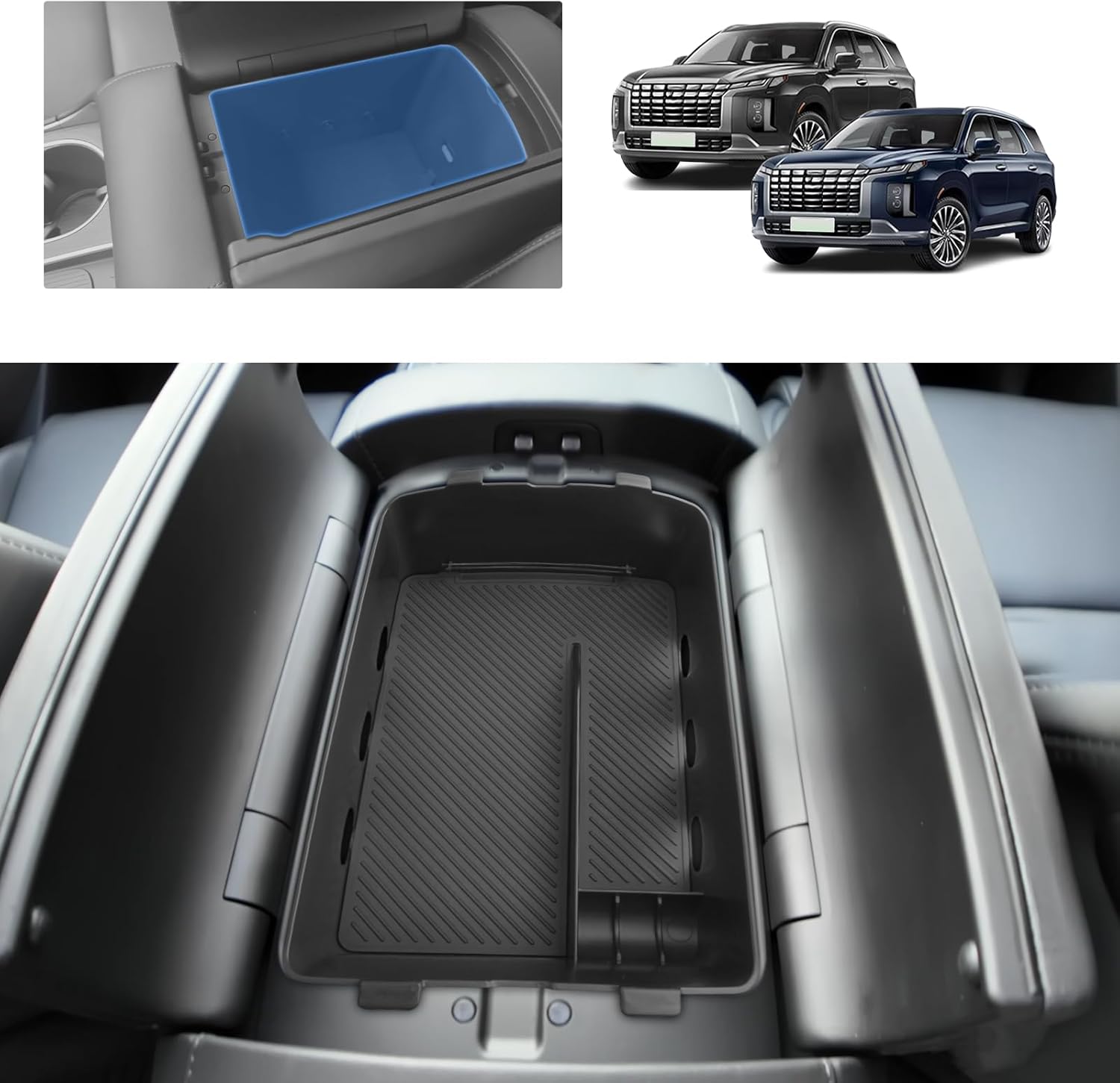 For Hyundai Palisade Hybrid Calligraphy 7-Seater Console Armrest Box 2026+