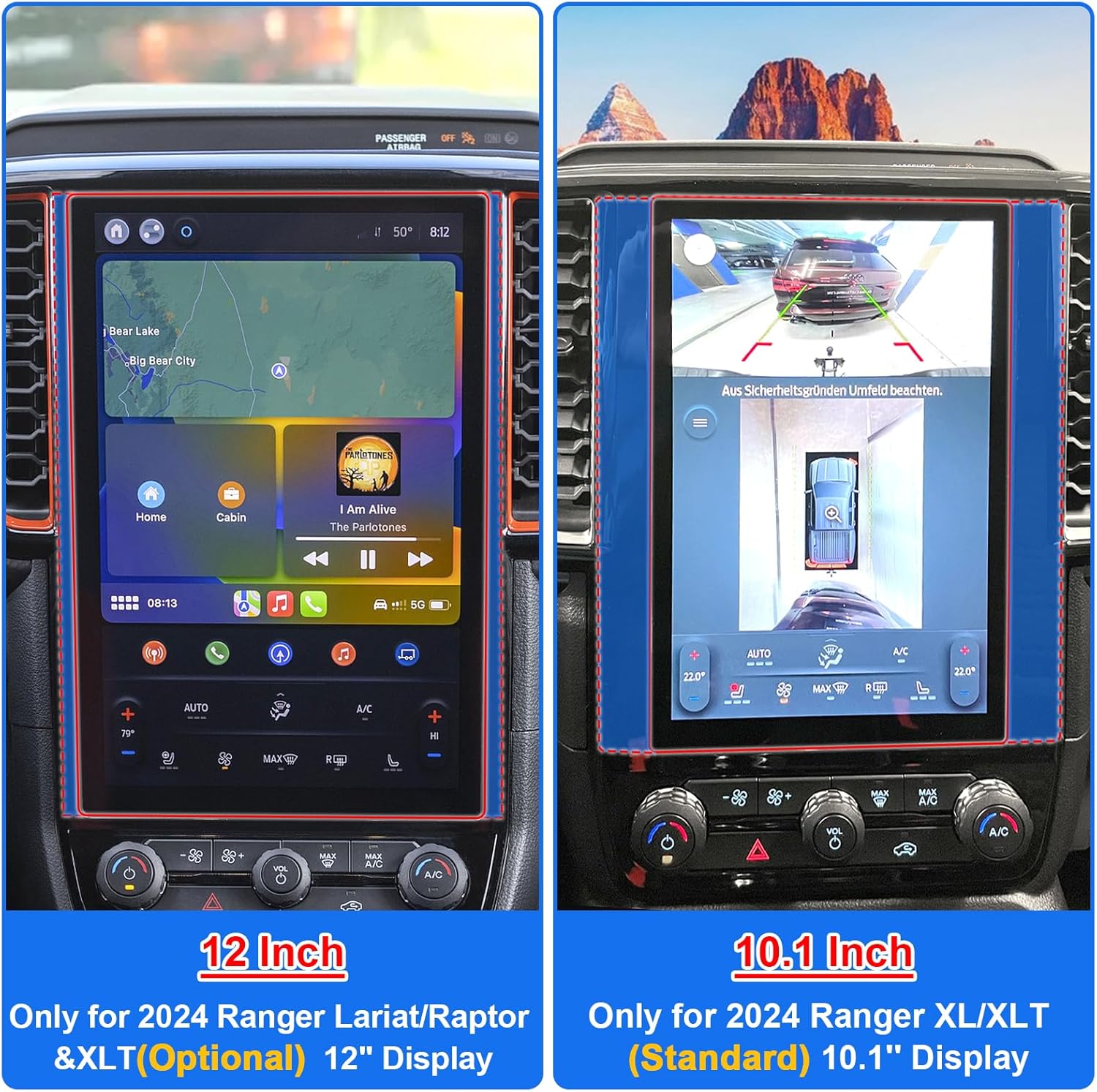 For Ford Ranger 10.1" Navigation Screen Protector 2024
