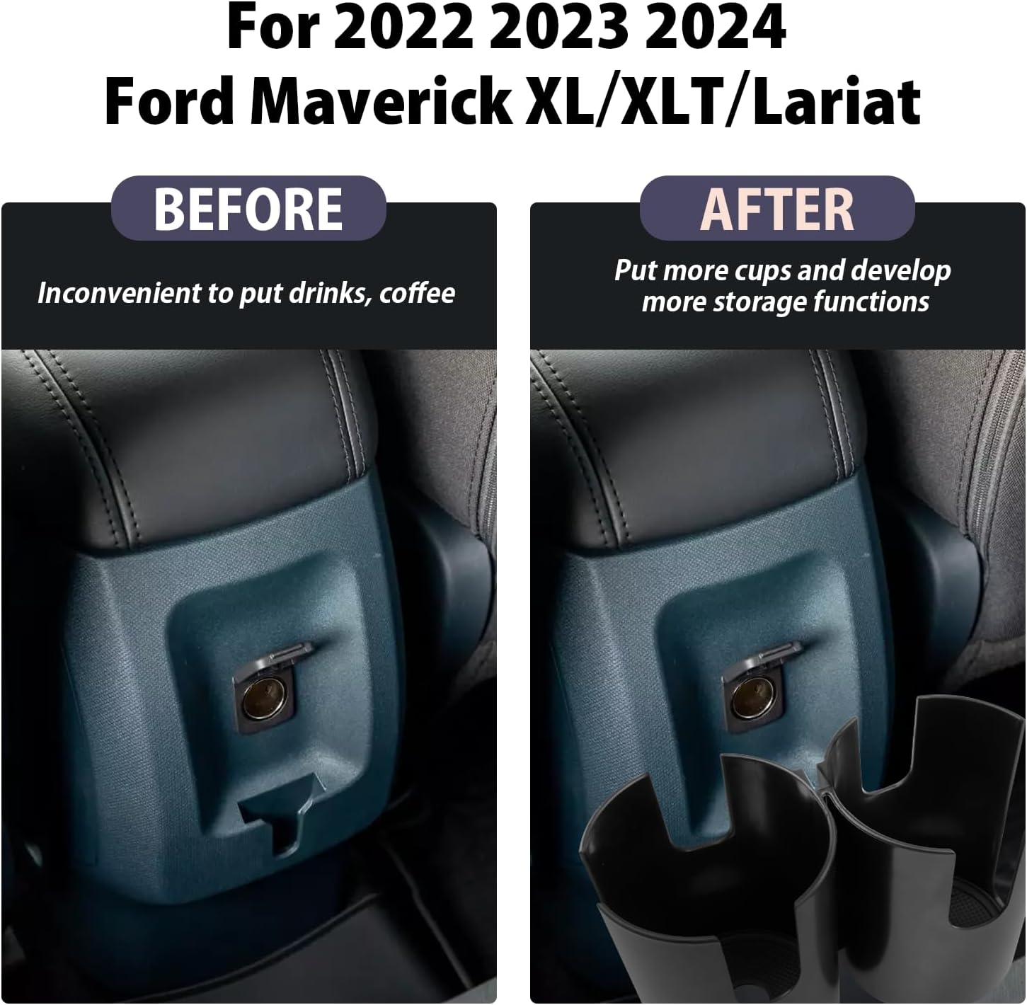 For Ford Maverick Seat Rear Cup Holder 2021+