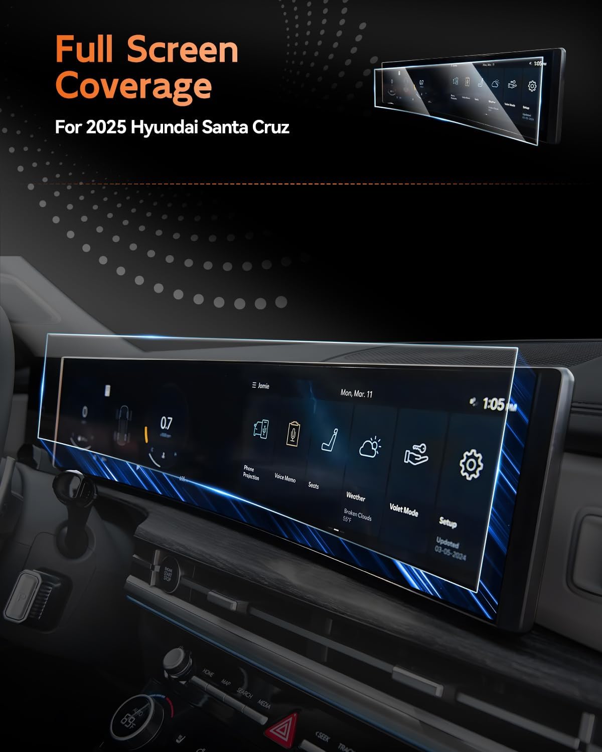 BMW X3 G01 X4 G02 Displayschutzfolie 2018–2021 2022+