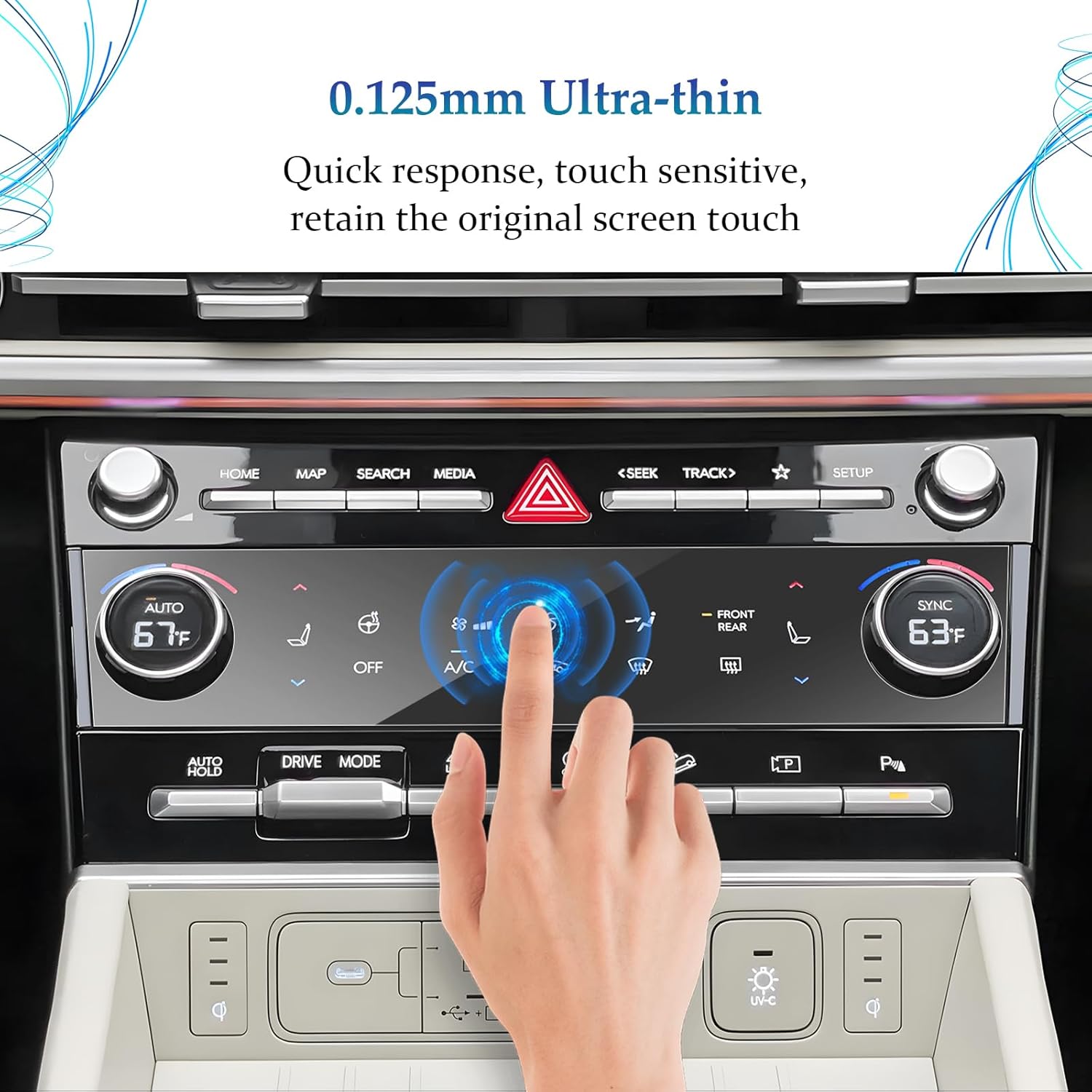 For Hyundai Santa Fe Navigation & Dashboard Nano Screen Protector 2024 2025