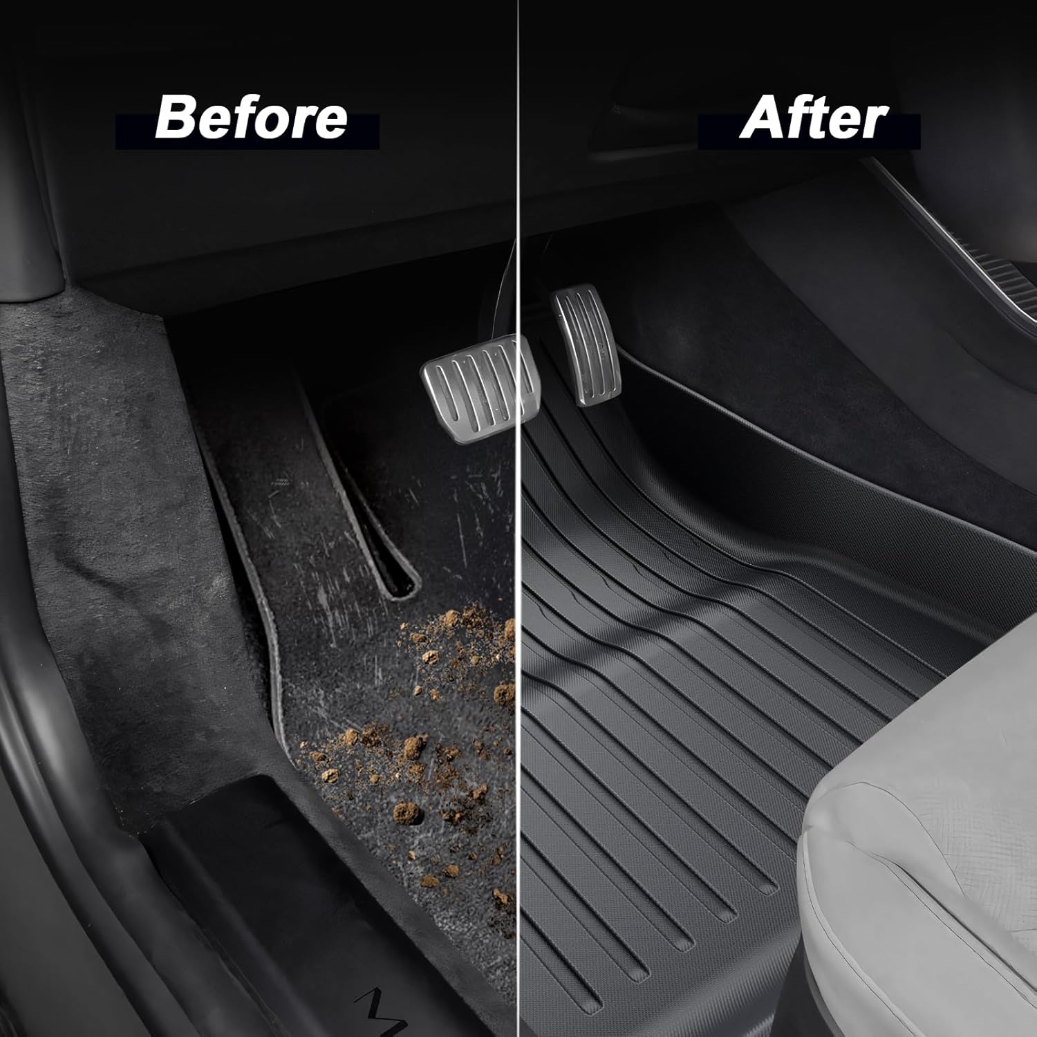 For Tesla Model 3 Floor Mats Original 3D Scanning TPE High Edge 2024 2025 2026