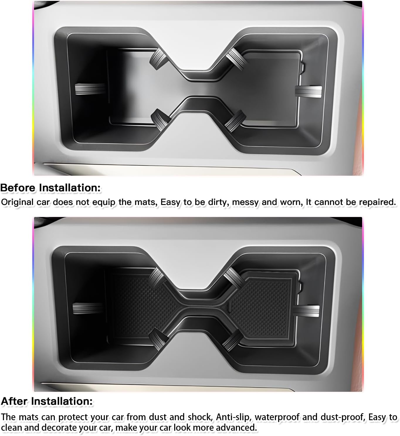 For Toyota Land Cruiser Door Compartment Cup Console Liners 2024 2025 2026