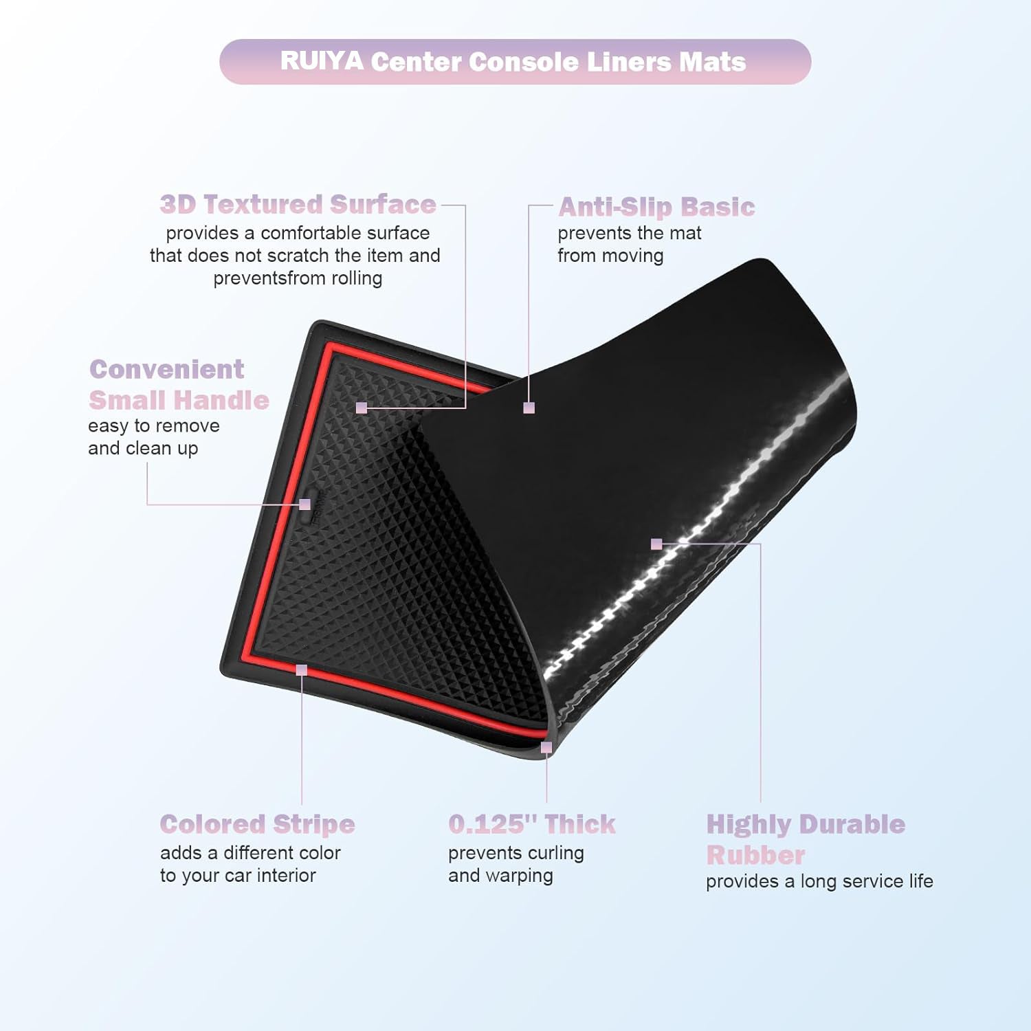 For Hyundai Palisade SE/SEL/XRT/Limited/Calligraphy Center Console Liners Mats 2023 2024 2025