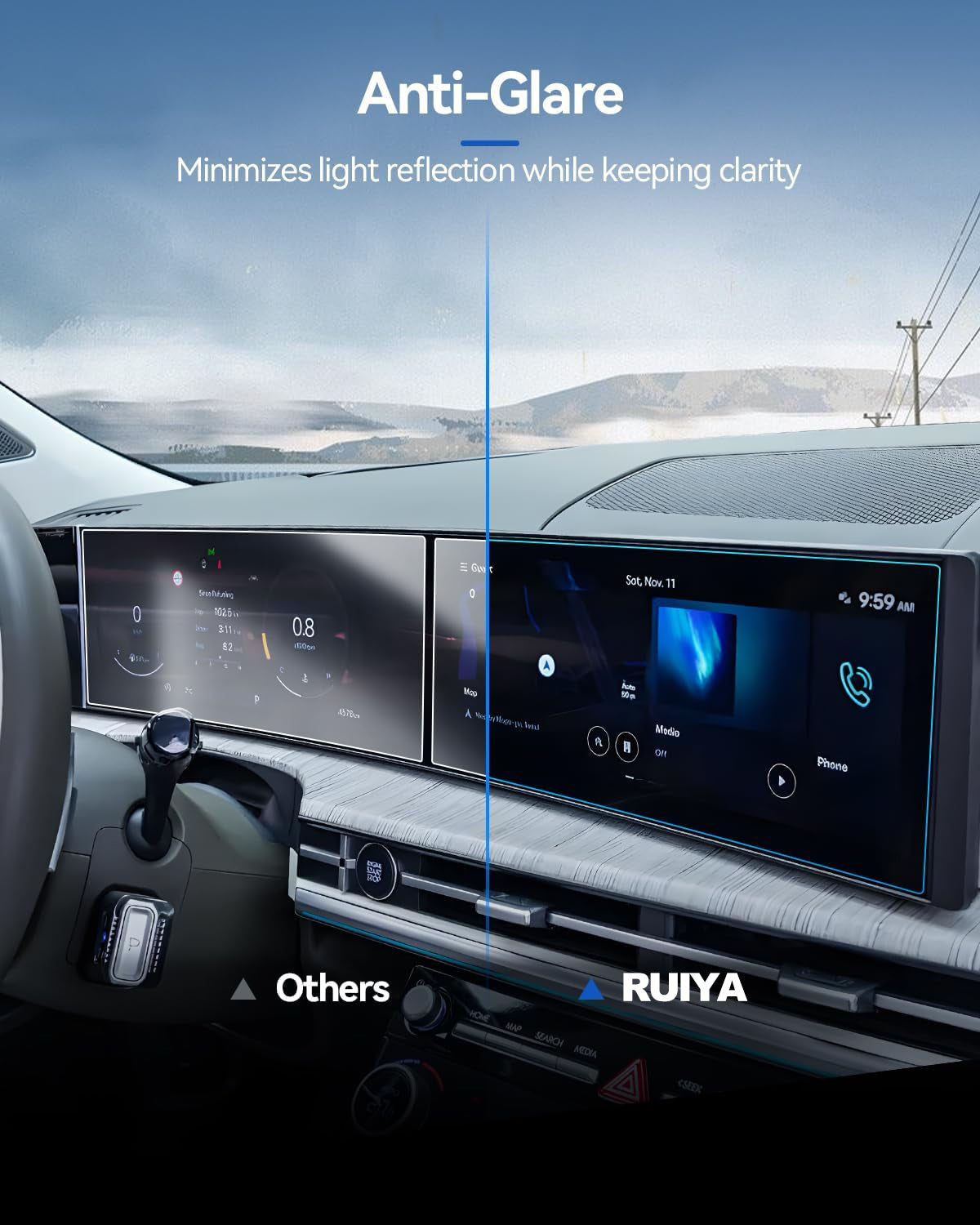 For Hyundai Santa Fe Navigation & Dashboard Nano Screen Protector 2024 2025