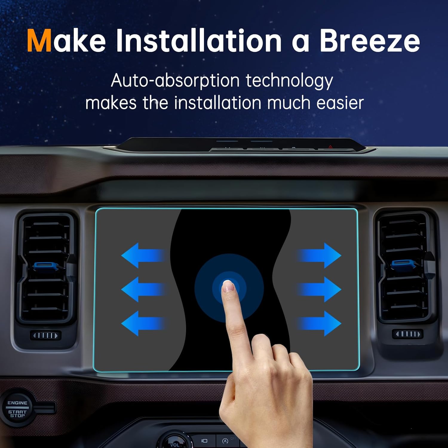 For Ford Bronco 12" Nagivation Screen Protector 2020+