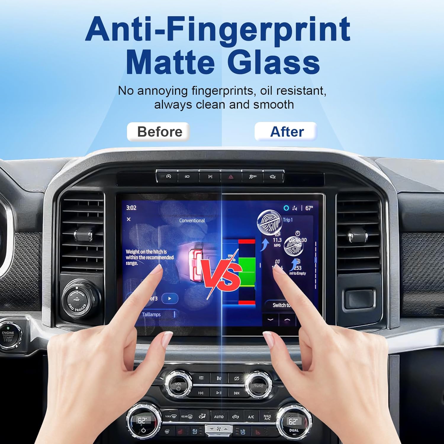 For Ford F 150/ F 150 Lightning SYNC4 Screen Protector 2021+