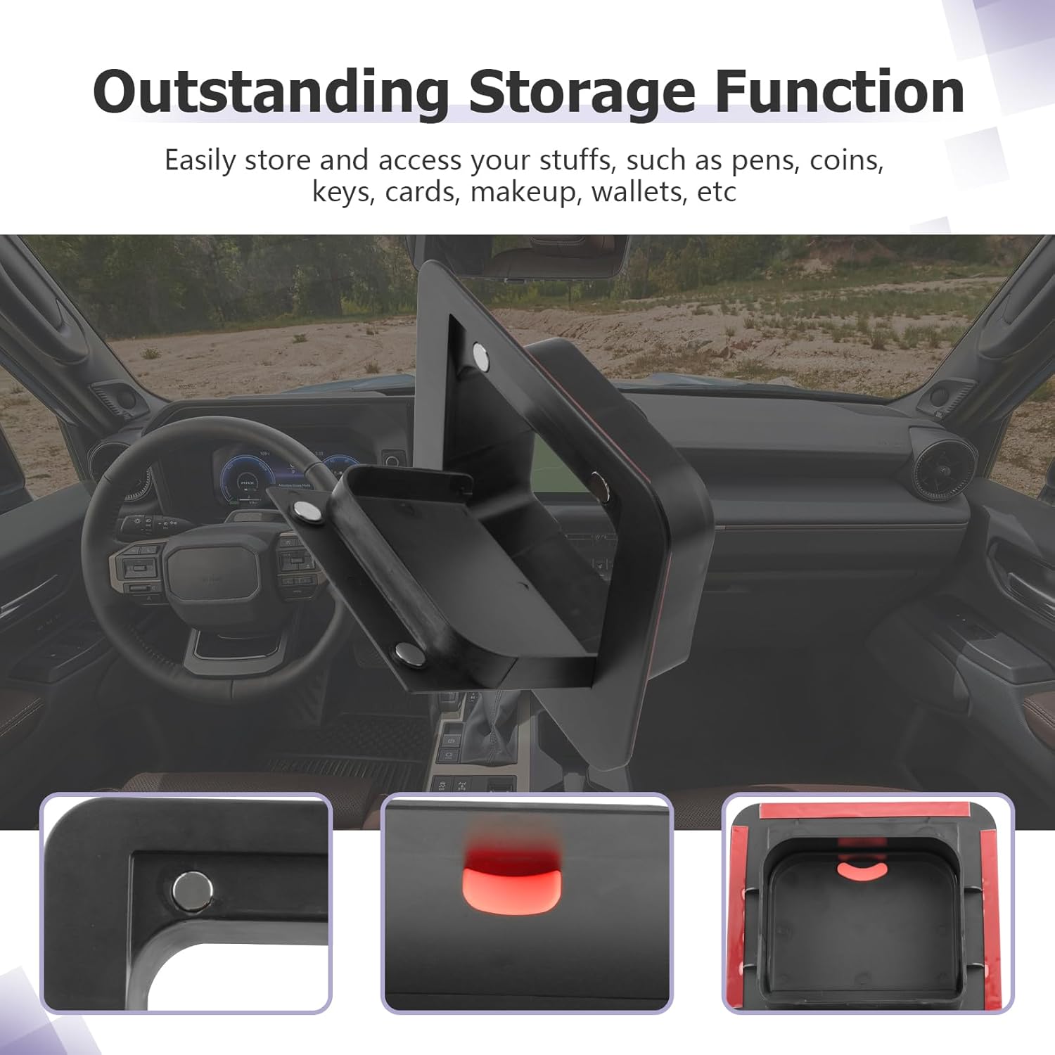 For Toyota Land Cruiser LC250 Prado J250 Center Armrest Organizer 2024 2025 2026