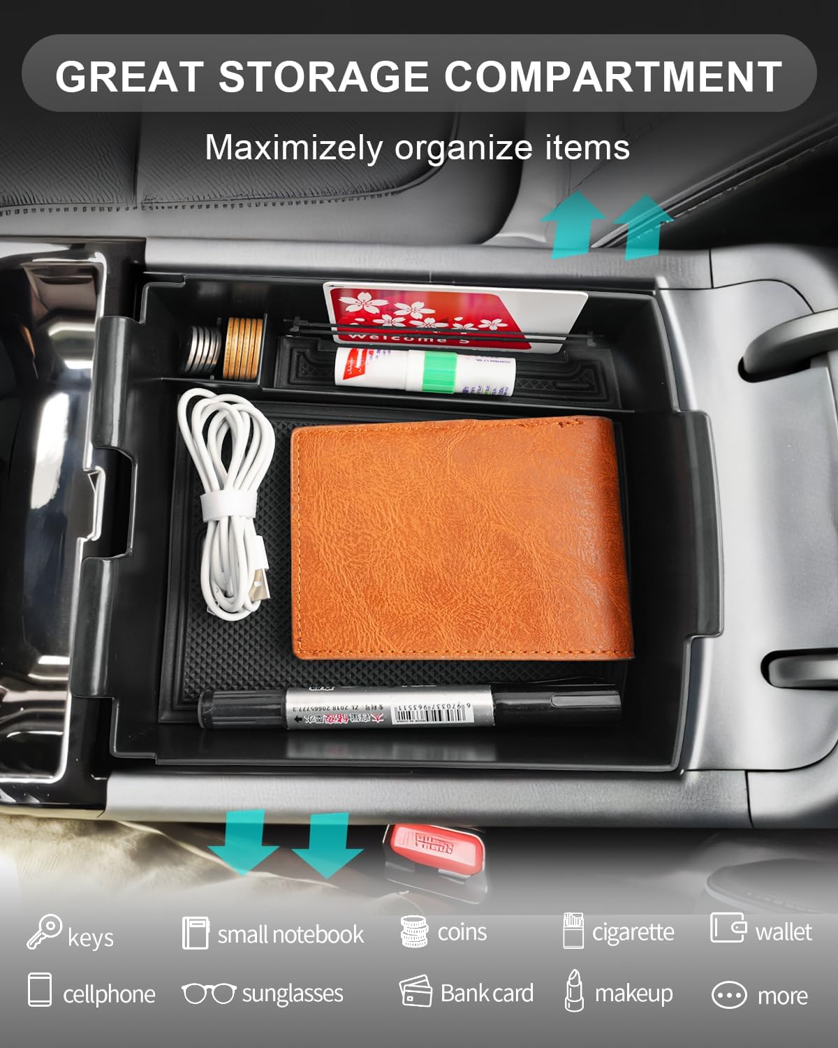 For Hyundai Tucson Limited Center Console Organizer 2025 (Electronic Transmission of AT ONLY)