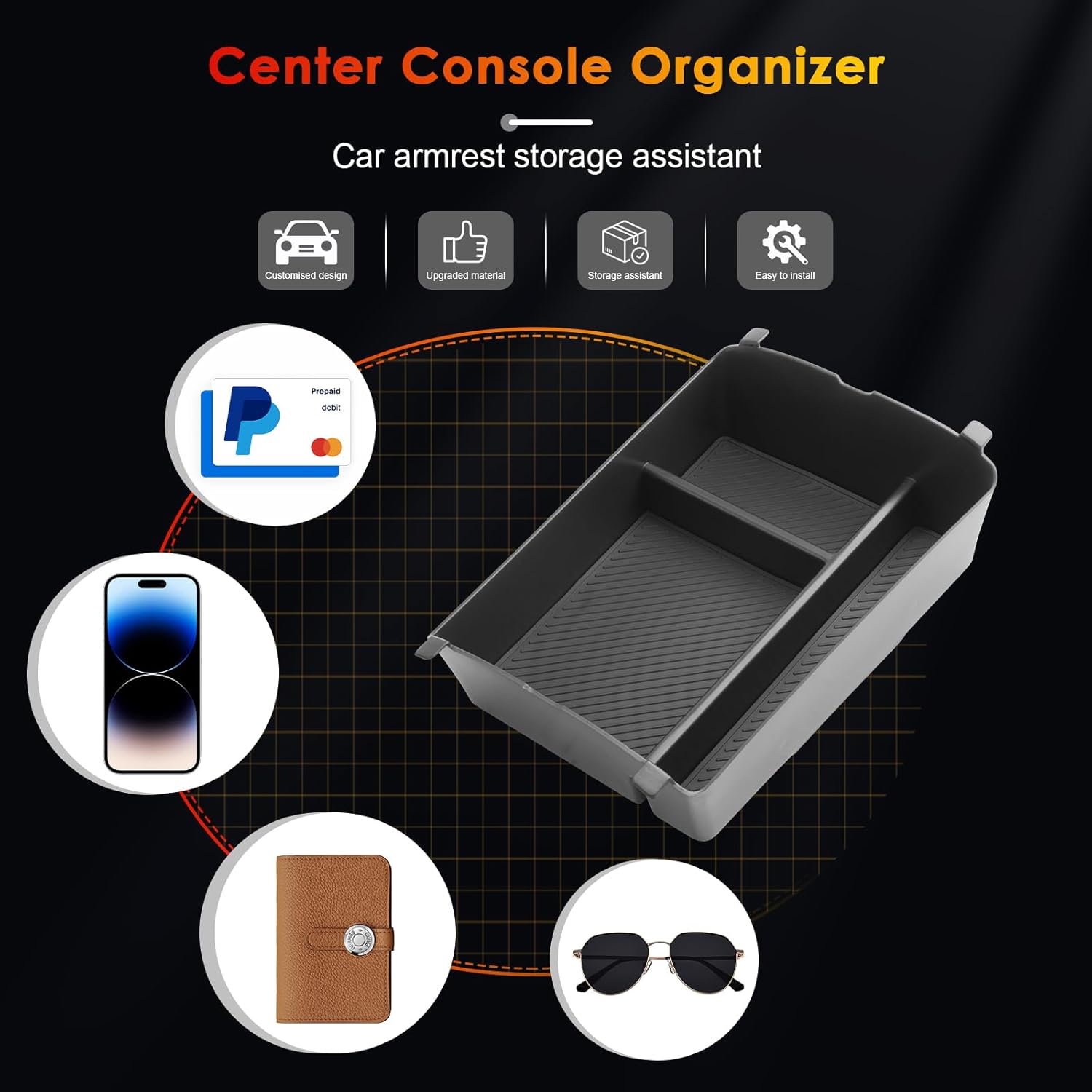 For Hyundai Palisade Hybrid Calligraphy 7-Seater Console Armrest Box 2026+