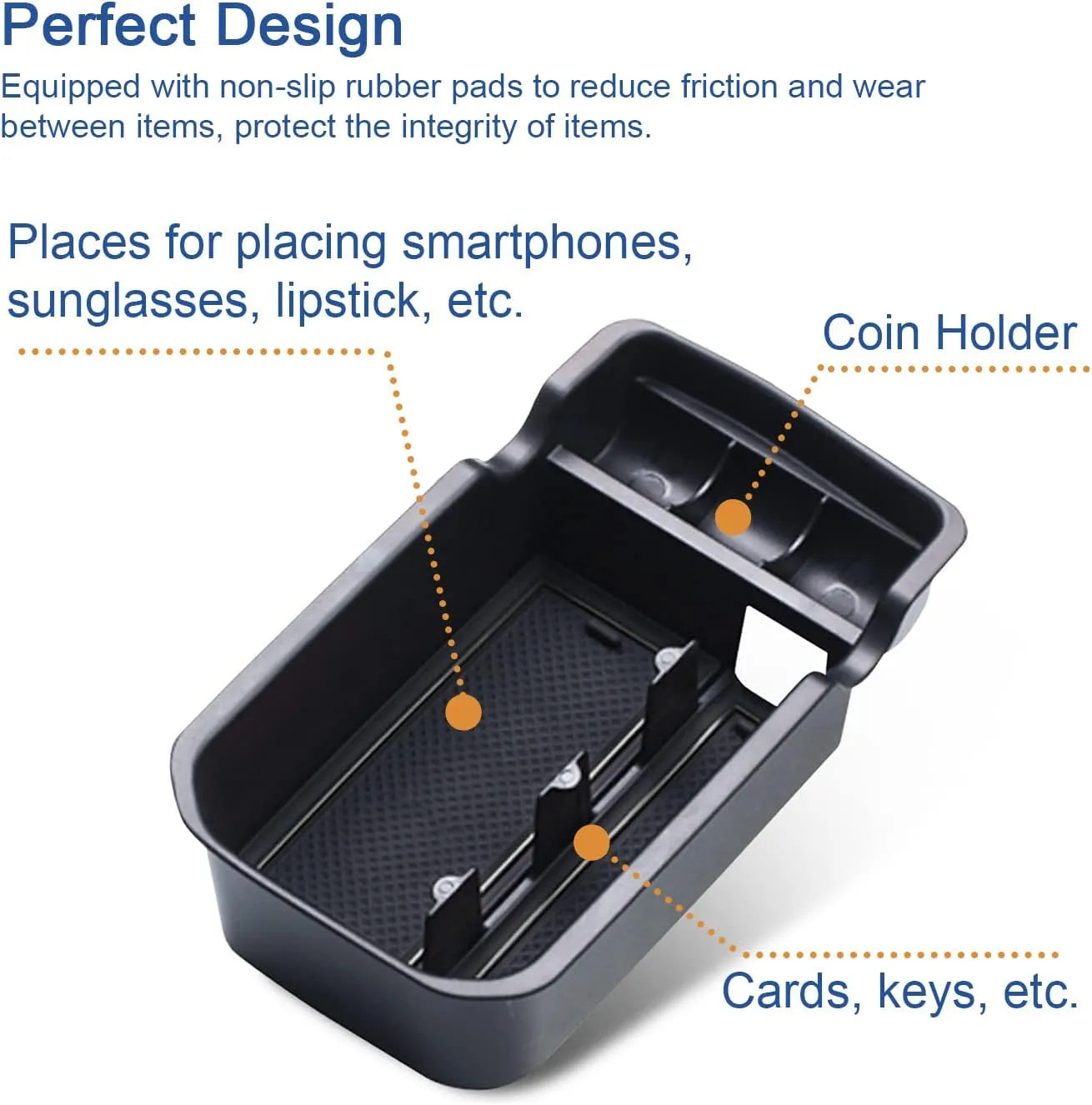 For Jeep Compass Center Console Armrest Storage Box 2017-2021