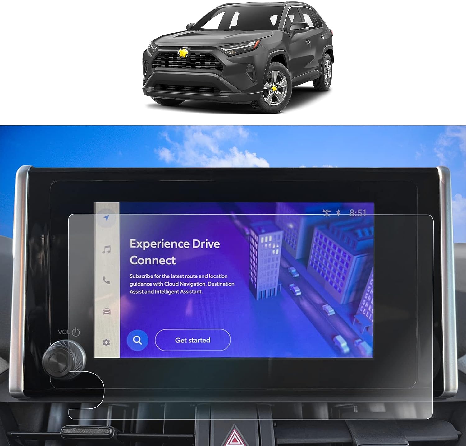 Protector de pantalla para salpicadero Toyota RAV4 12,3" 2023+