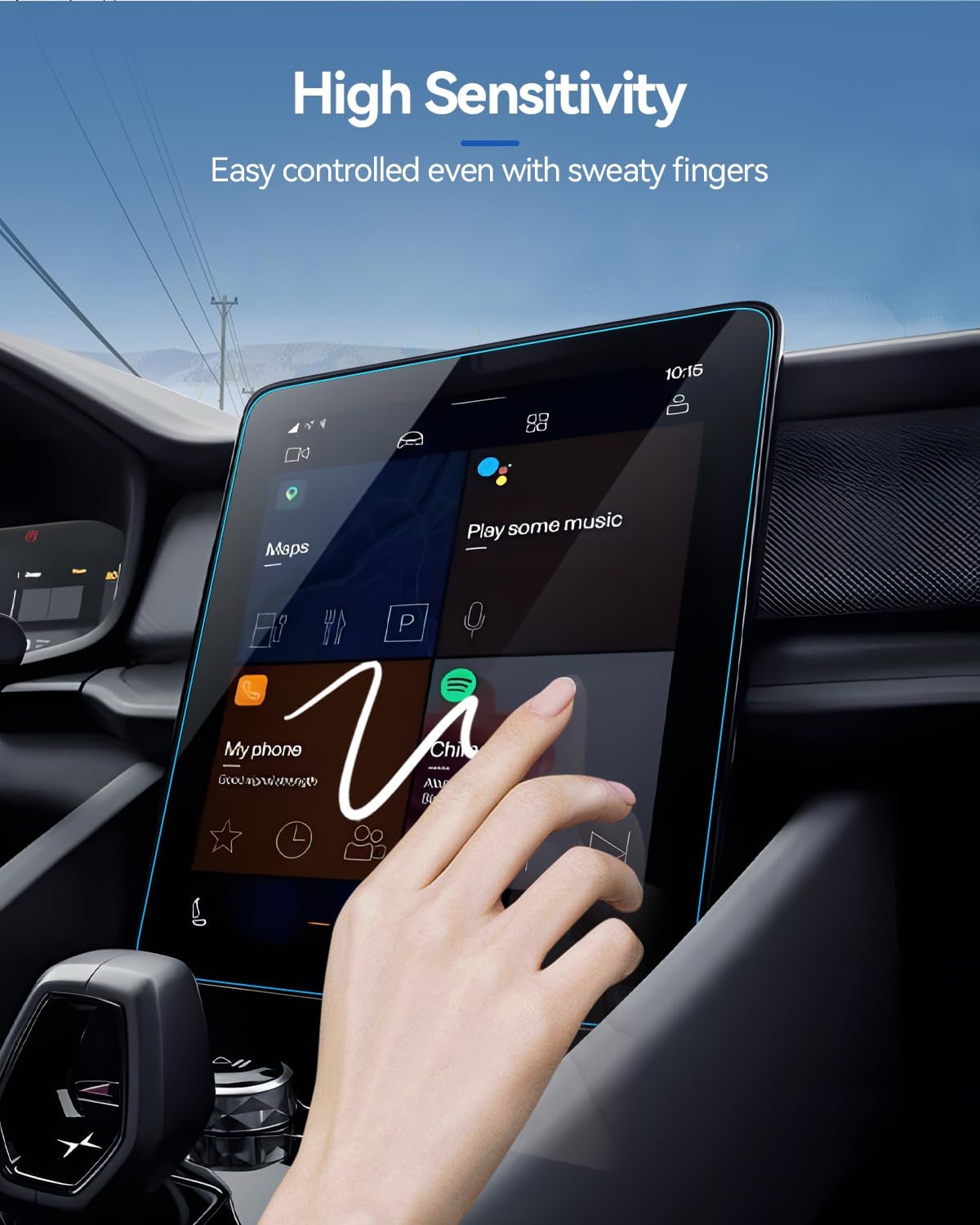 For Polestar 2(Single Motor/Dual Motor/BST edition 270) 11.2" Nagivation Multi-media Touch Screen Protector 2020+