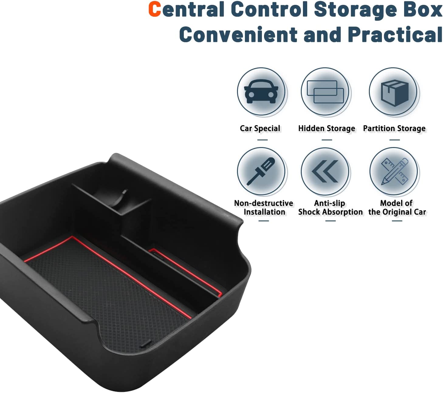 VW Golf 8 GTI Mk8 Center Armrest Storage Tray 2020+ - LFOTPP Car Accessories
