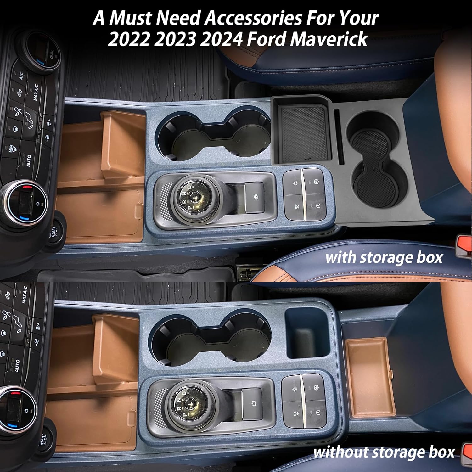 For Ford Maverick Cup Holder Expander Organizer 2021+