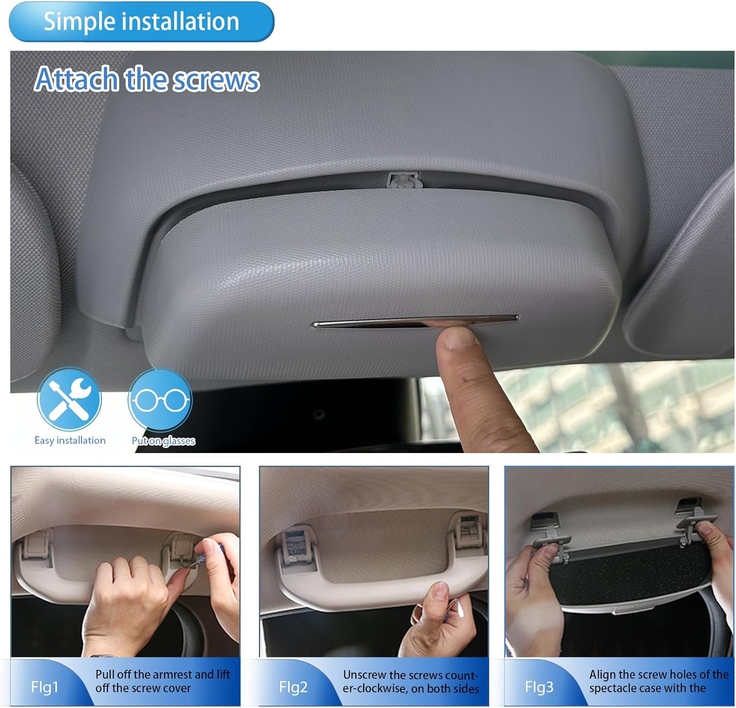For Tesla Model 3 Highland Sunglasses Glasses Case 2024+