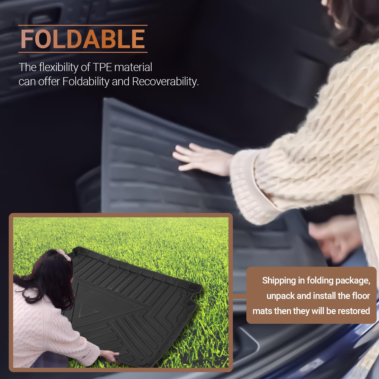 For Jeep Compass Trunk Mat 2017+