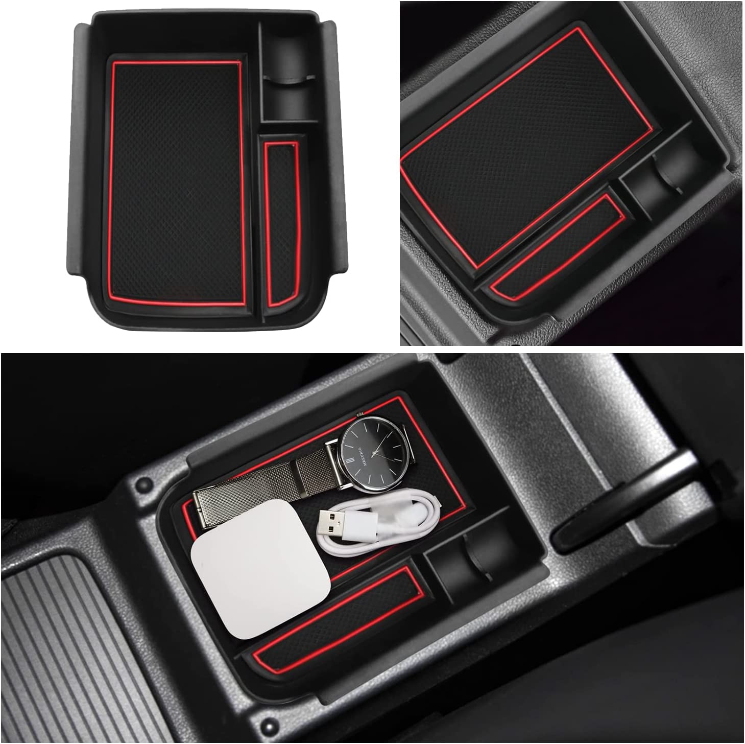 VW Golf 8 GTI Mk8 Center Armrest Storage Tray 2020+ - LFOTPP Car Accessories