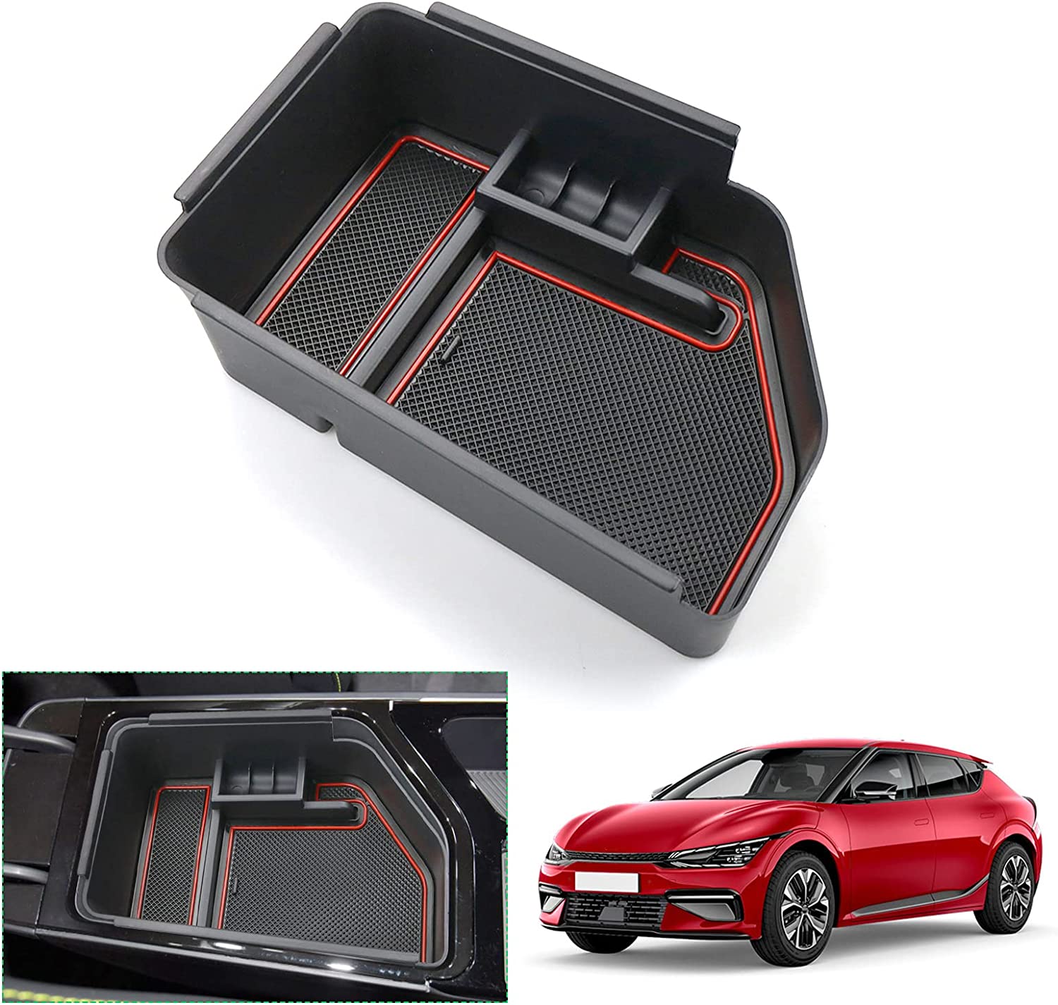 Kia EV6 Center Armrest Storage Tray 2021+ - LFOTPP Car Accessories