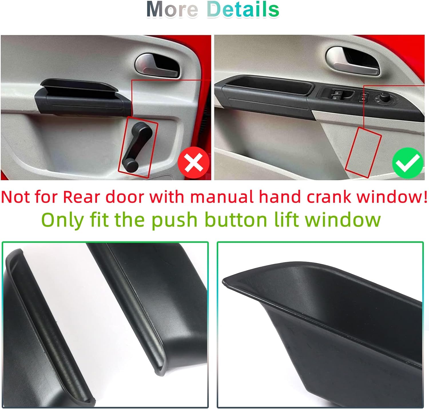 For VW UP GTI/Seat MII/Skodα Citigo Front Door Storage Box 2013-2023