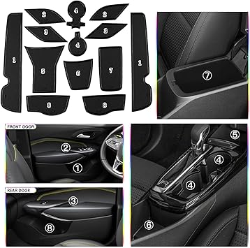 For Chevy Trax Door Slot Mats(14Pcs)2024 2025