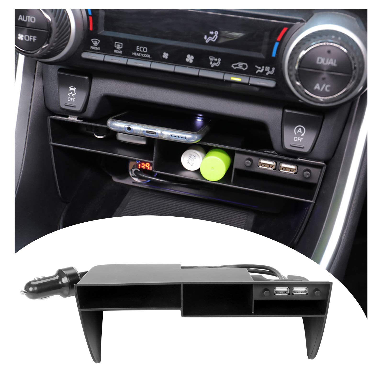Bandeja de almacenamiento multifuncional con control central Toyota RAV4 5 2019+