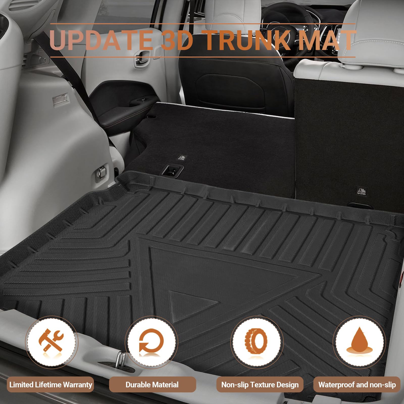 For Jeep Compass Trunk Mat 2017+