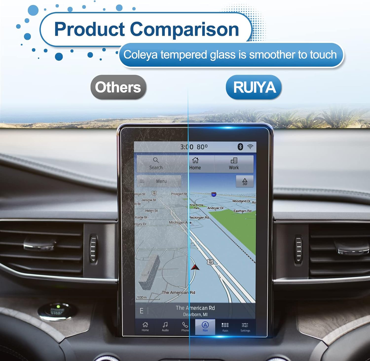 For Ford Explorer (ST/ST-Line/Limited/Timberline/King Ranch/Platinum) 10.1" Navigation Screen Protector 2019+