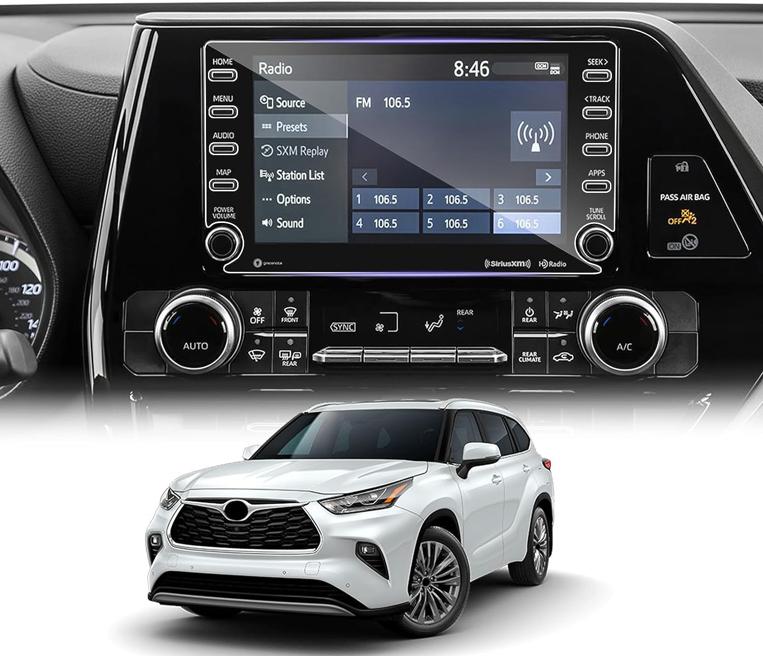 Protector de pantalla Toyota RAV4 7" 8" 2019+