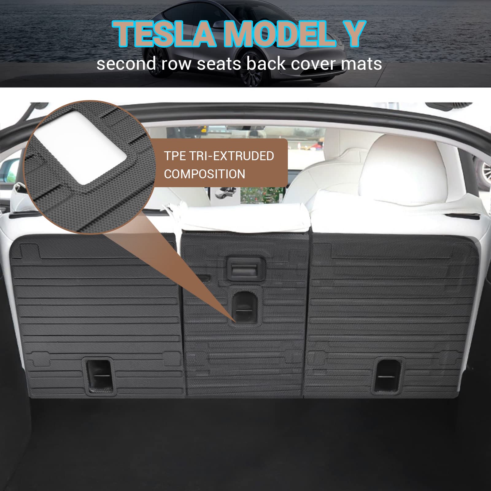 Tesla Model Y Rear Seats Mats 2020+ - LFOTPP Car Accessories