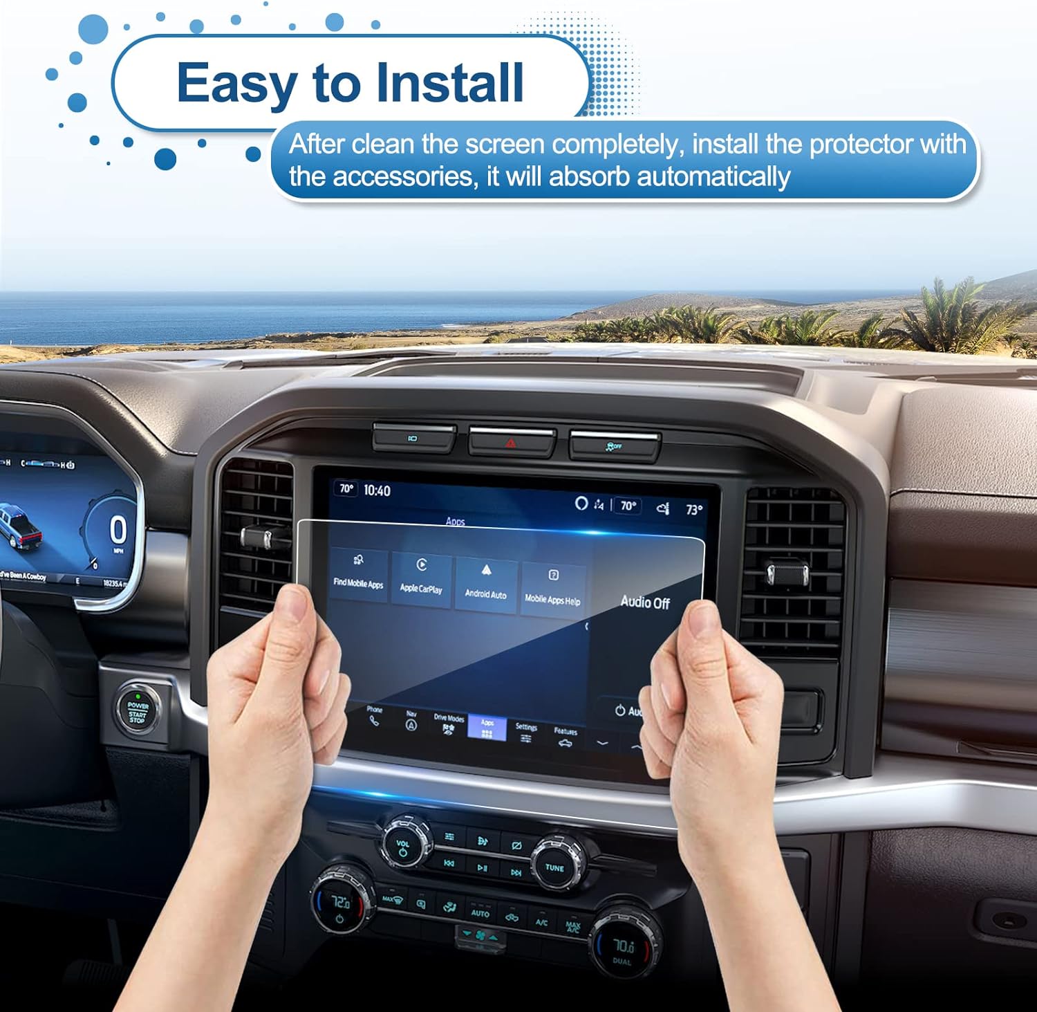 For Ford F 150/ F 150 Lightning SYNC4 Screen Protector 2021+