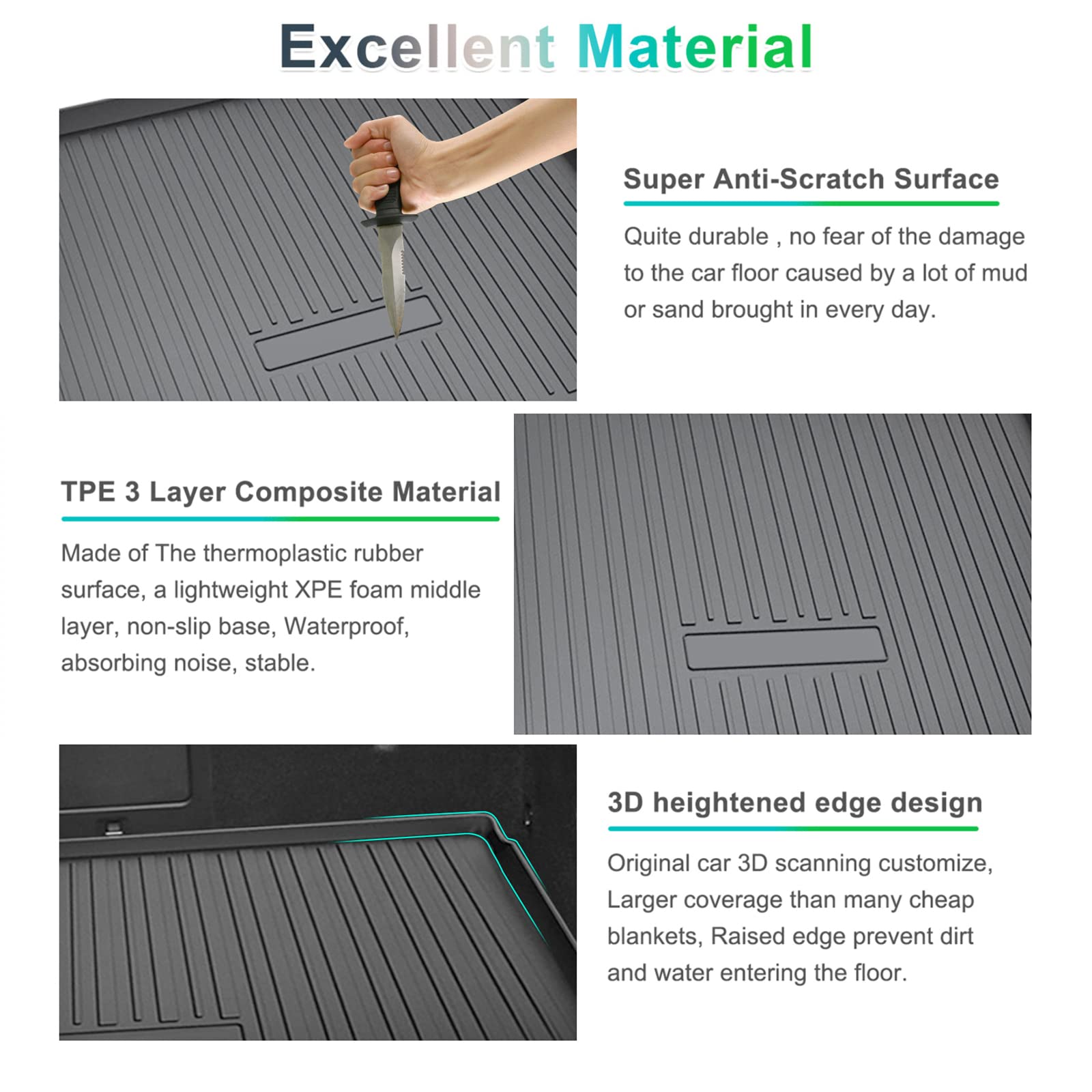 VW ID.3 Trunk Mats 2021+ - LFOTPP Car Accessories
