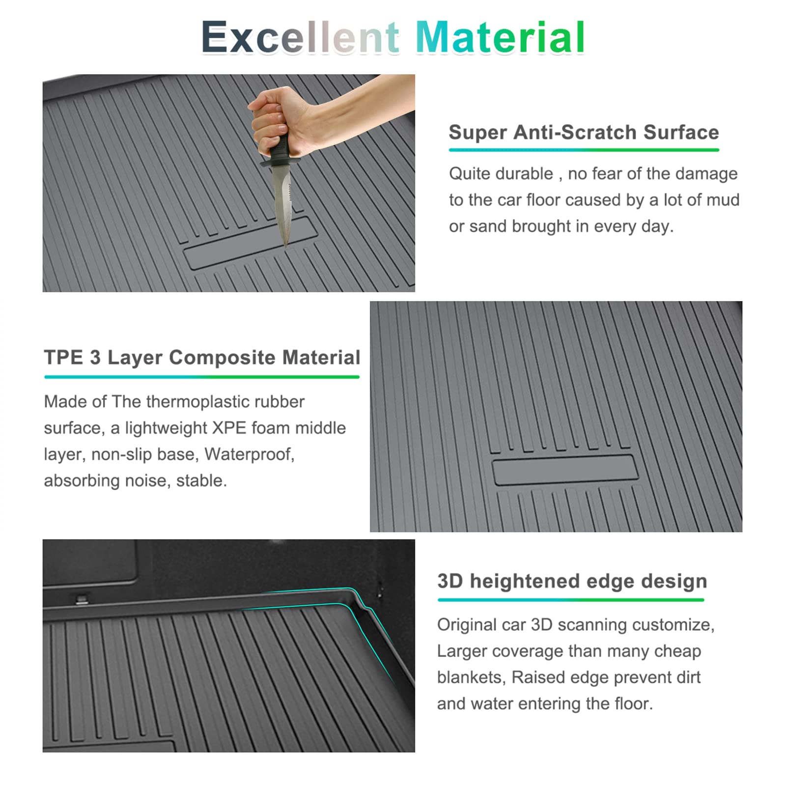 VW ID.4 Trunk Mats 2021+ - LFOTPP Car Accessories