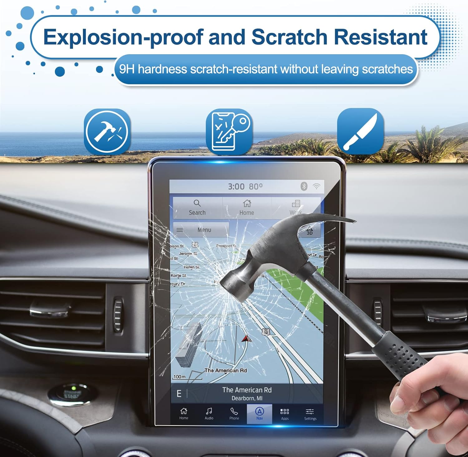 For Ford Explorer (ST/ST-Line/Limited/Timberline/King Ranch/Platinum) 10.1" Navigation Screen Protector 2019+